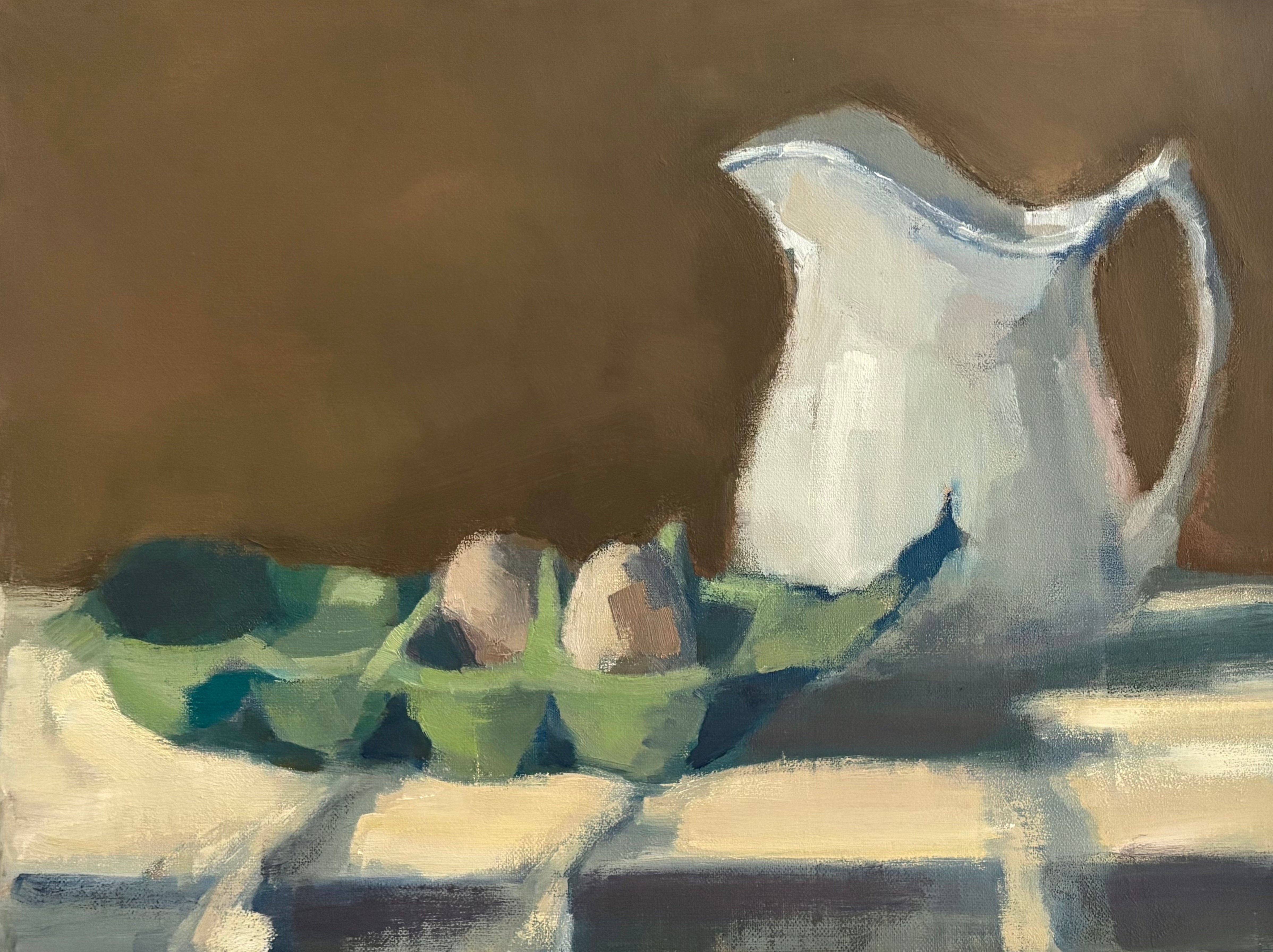 Lesley Powell - Egg Carton and Pitcher (9 x 12)
