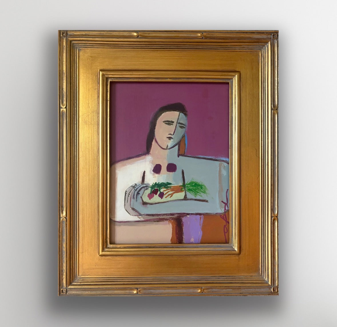 Alison Duncan - Evelyn and Garden Vegetables (12 x 9)