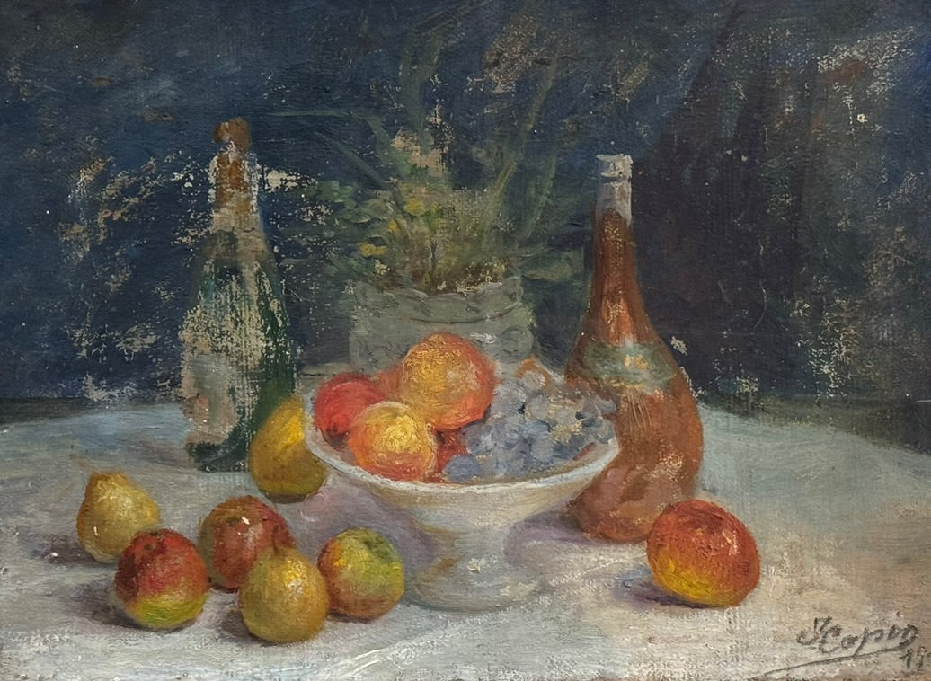 Heritage - Still life with Apples and Bottles by Copin (9.5 x 13)