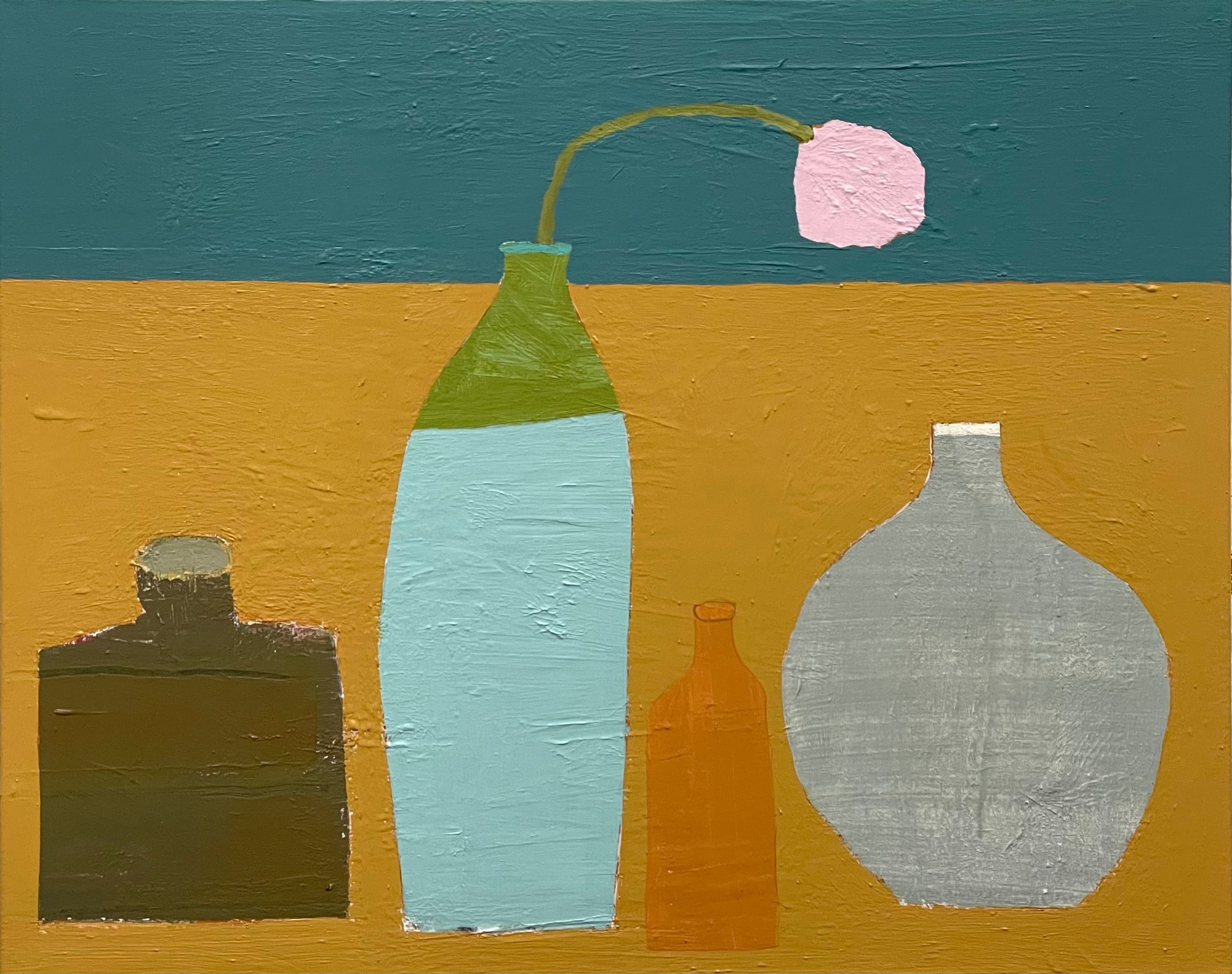 Ellen Rolli - Four Vessels & a Pink Stem (24 x 30)