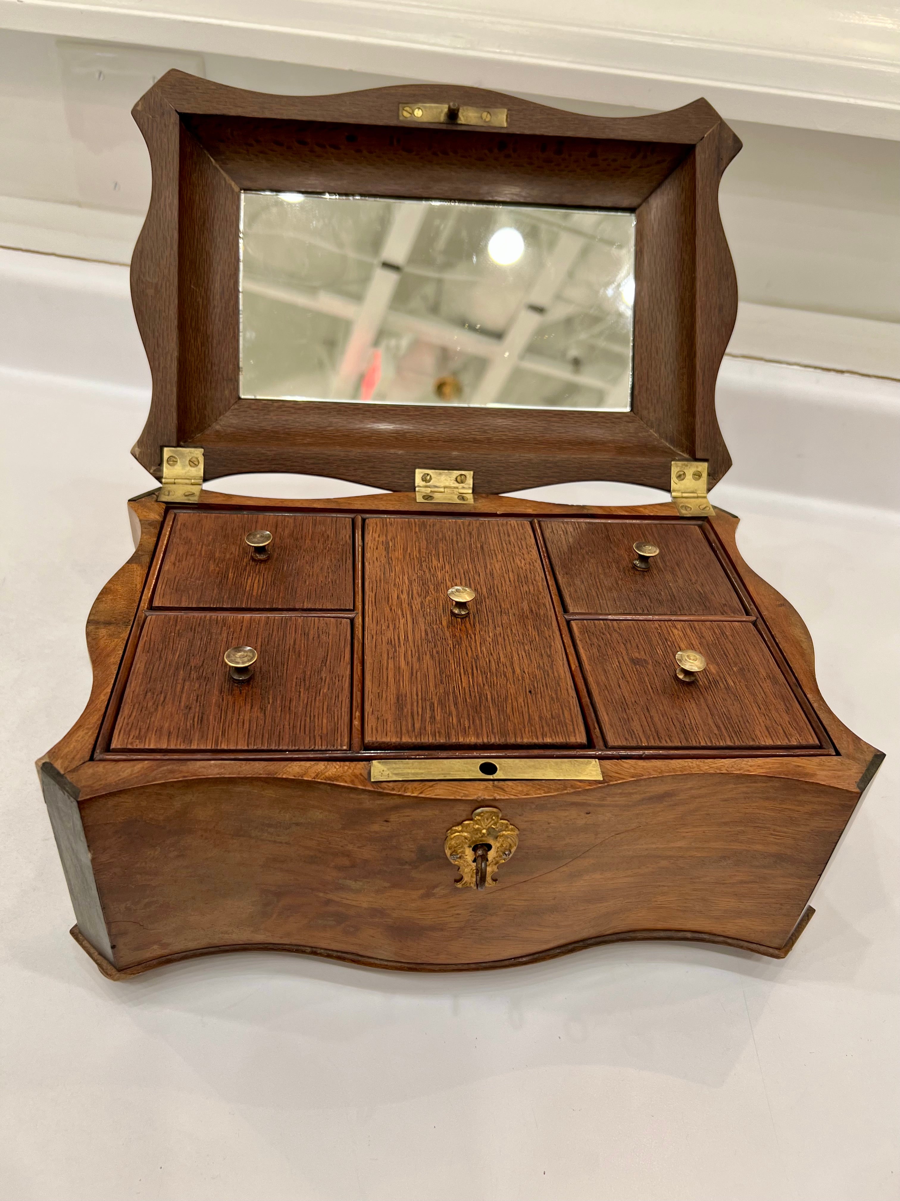 Curved Walnut Travel Box