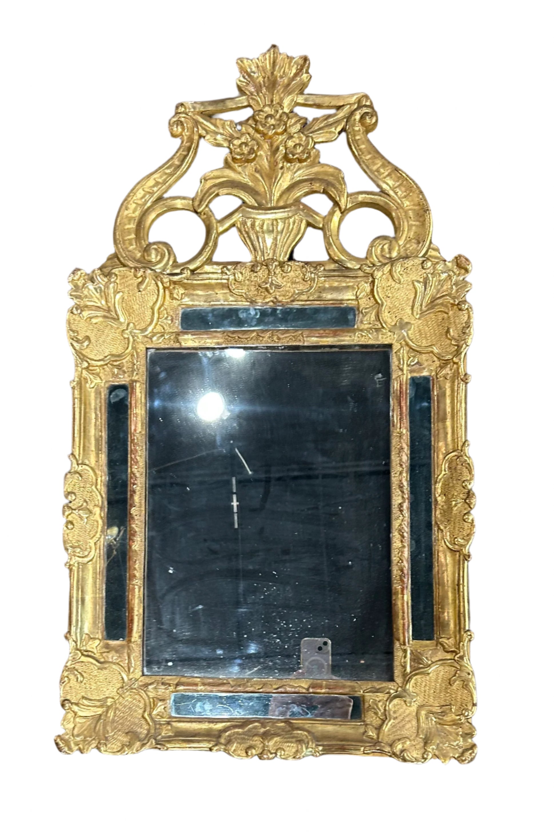 Regency Mirror with Flowers