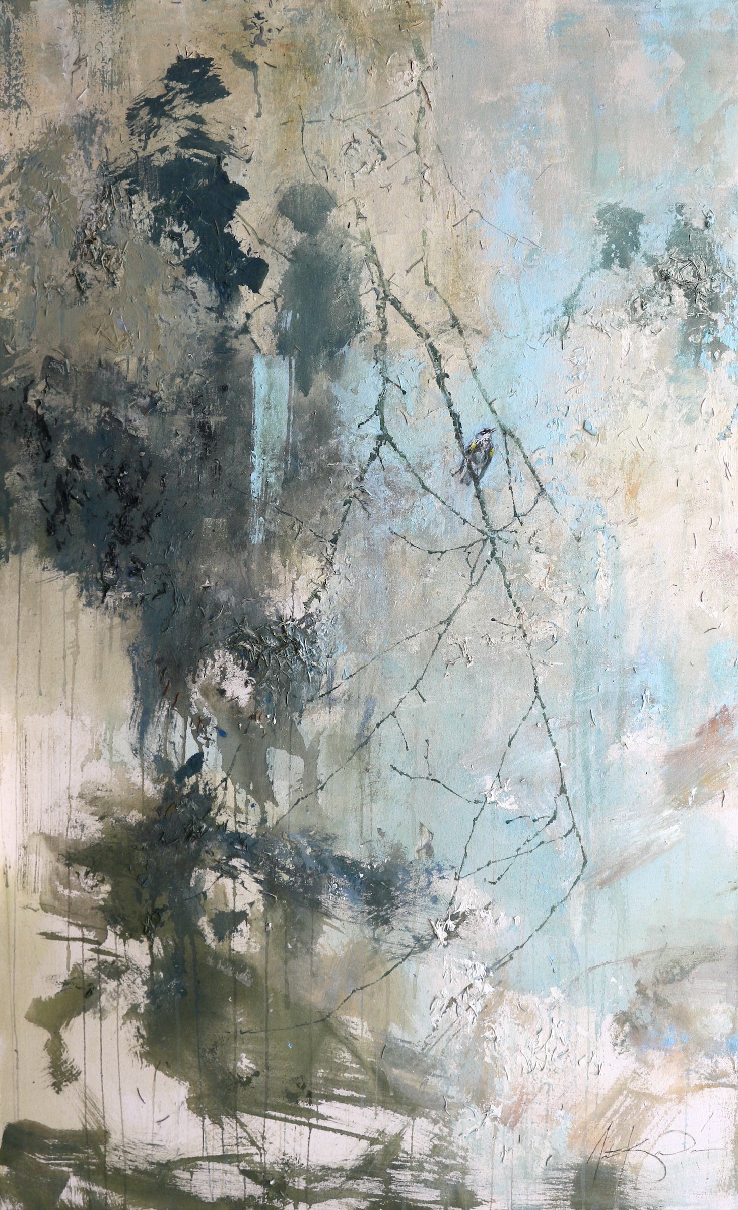 Justin Kellner - Giving a Different Look (Myrtle Warbler) (52 x 32)