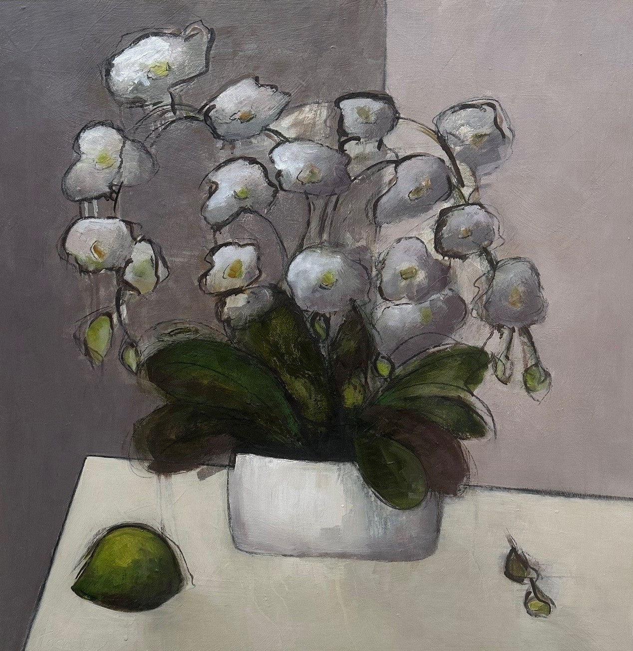 Sharon Hockfield - Orchid in the Round (30 x 30)