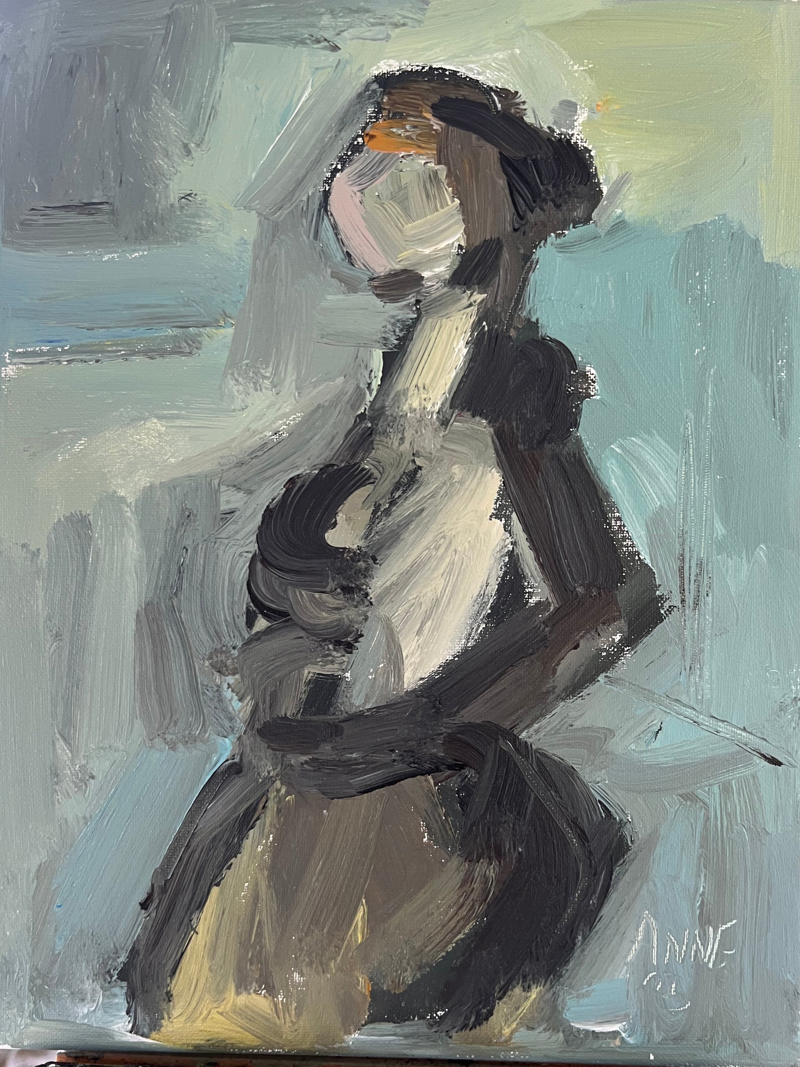 Anne Darby Parker - Her Spontaneous Greys II (14 x 11)