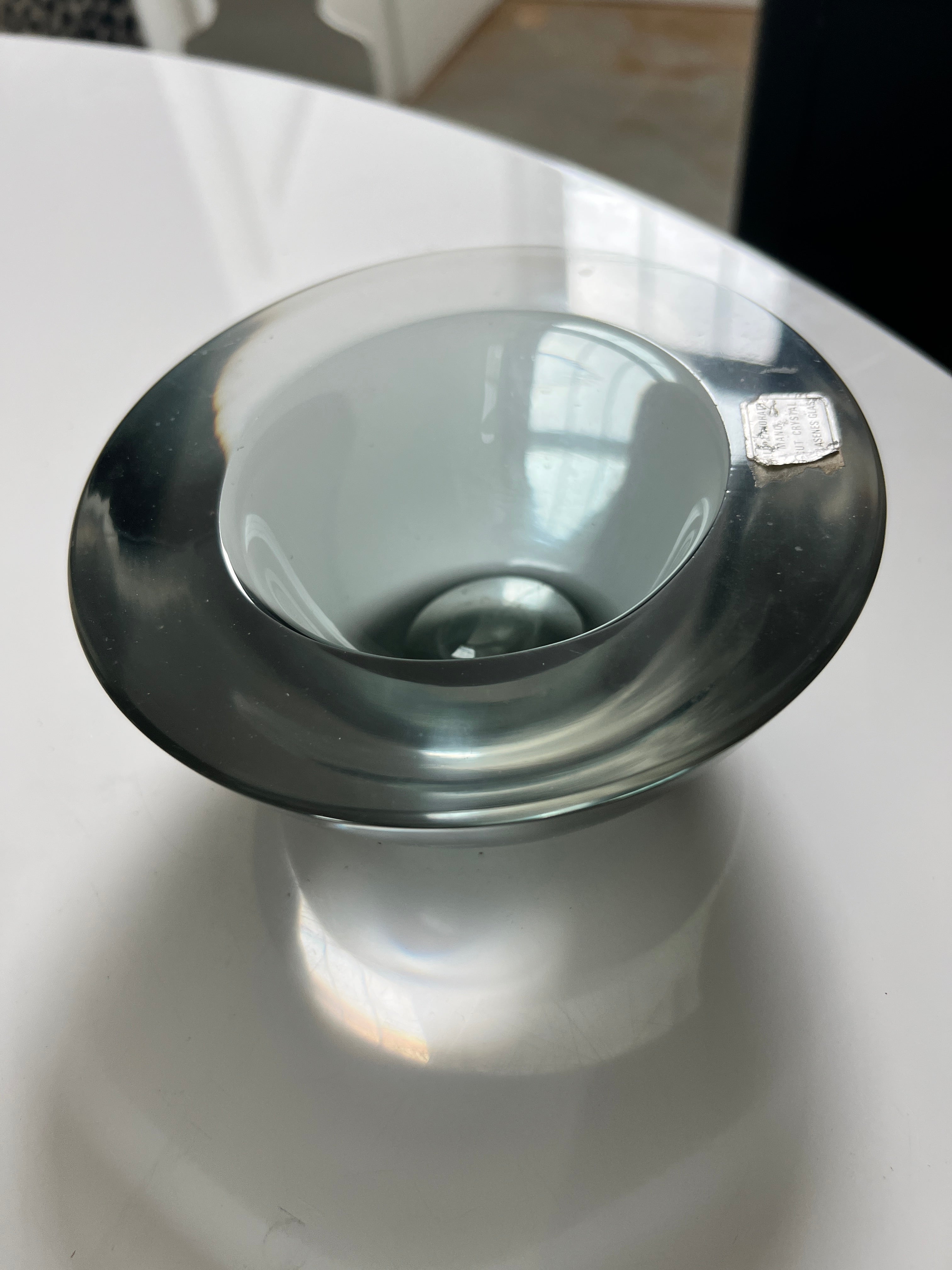 Flavio Poli Murano Glass Smoky Gray Bowl