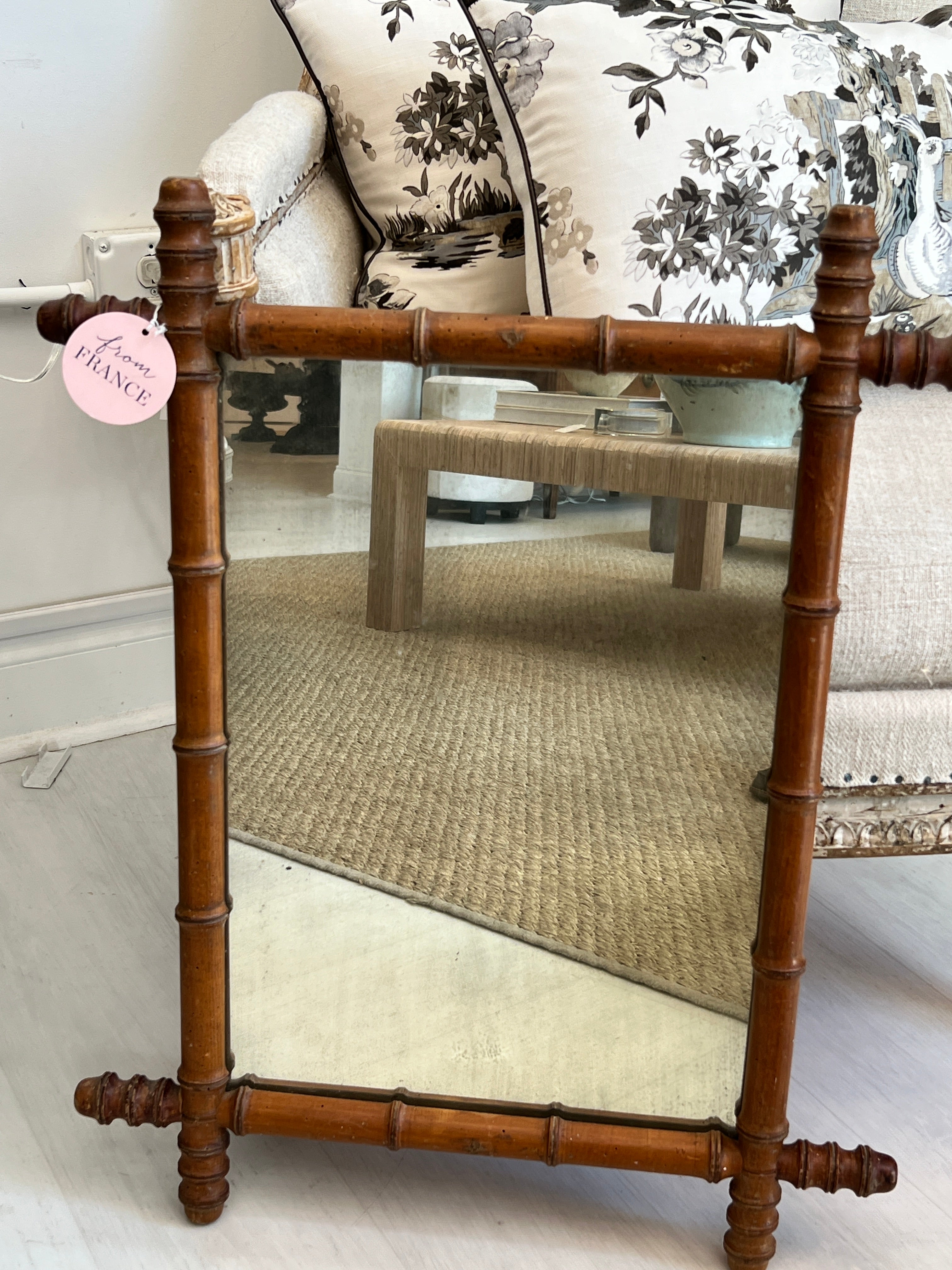 Oak Bamboo Mirror Large