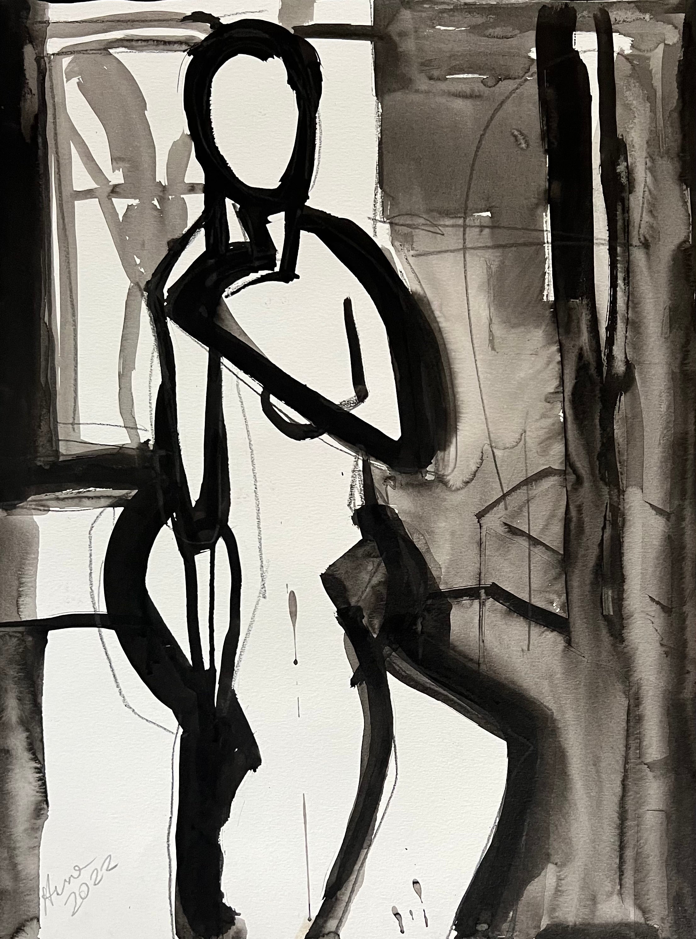 Anne Darby Parker - Ink with Interior (24 x 18)