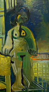 Heritage - Green Figure Standing by Raymond Debieve (15 x 8)