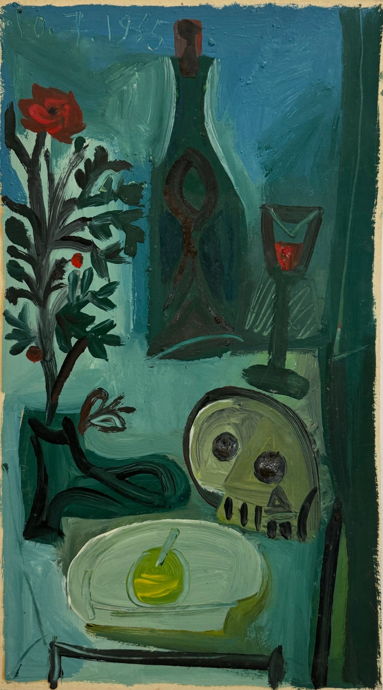 Heritage - Still life with a Skull by Raymond Debieve (15 x 8.5)