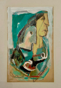 Heritage - Two Cubist Figures by Waltu Firpo (17.5 x 12.5)