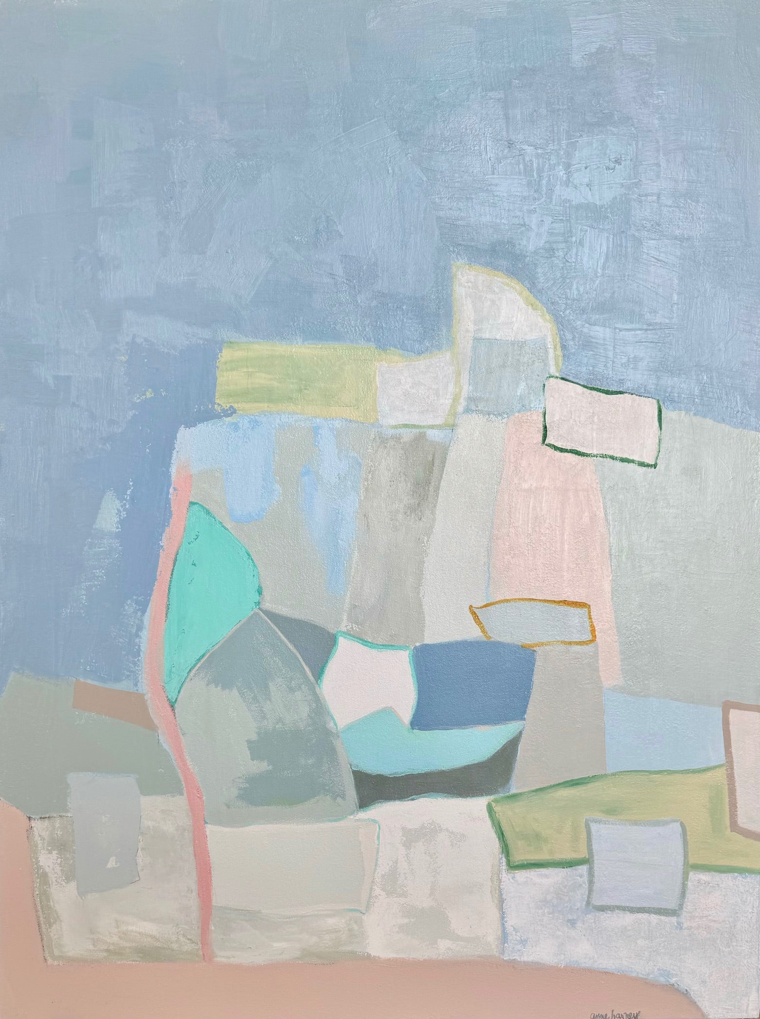 Anne Harney - Traces in Blue (48 x 36)