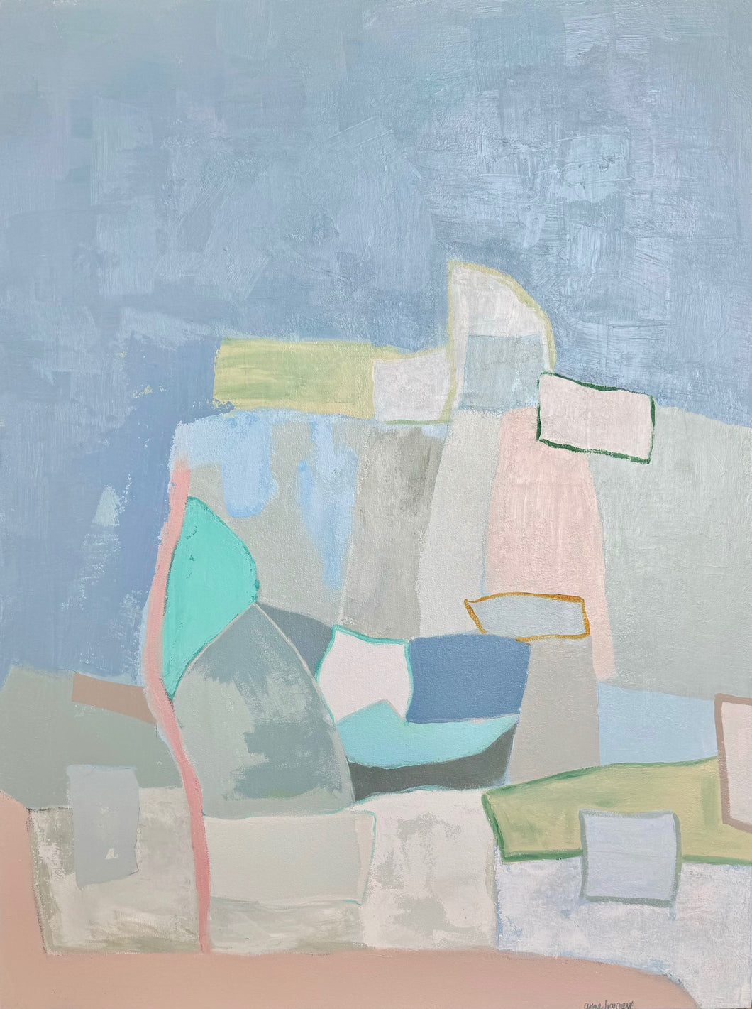Anne Harney - Traces in Blue (48 x 36)