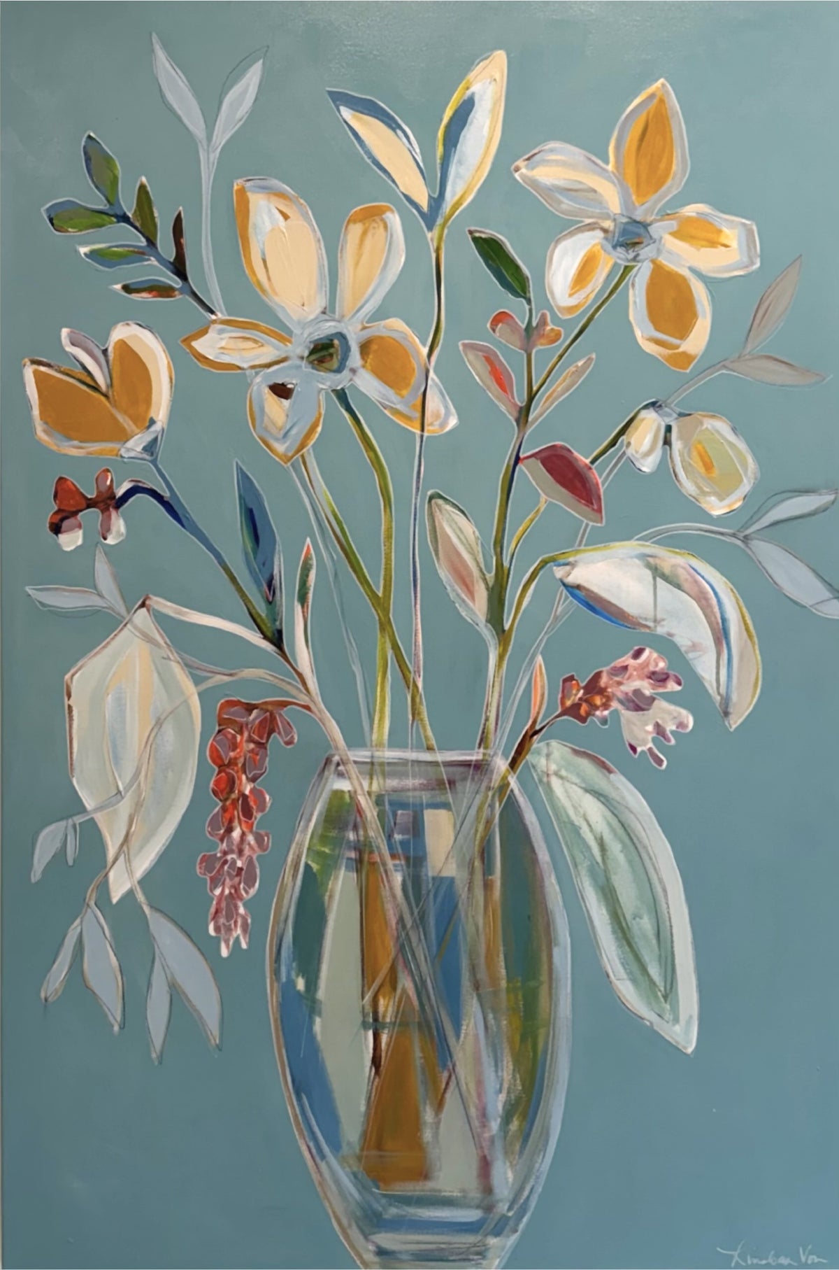 Lindsay Von - Backyard Blooms (60 x 40)