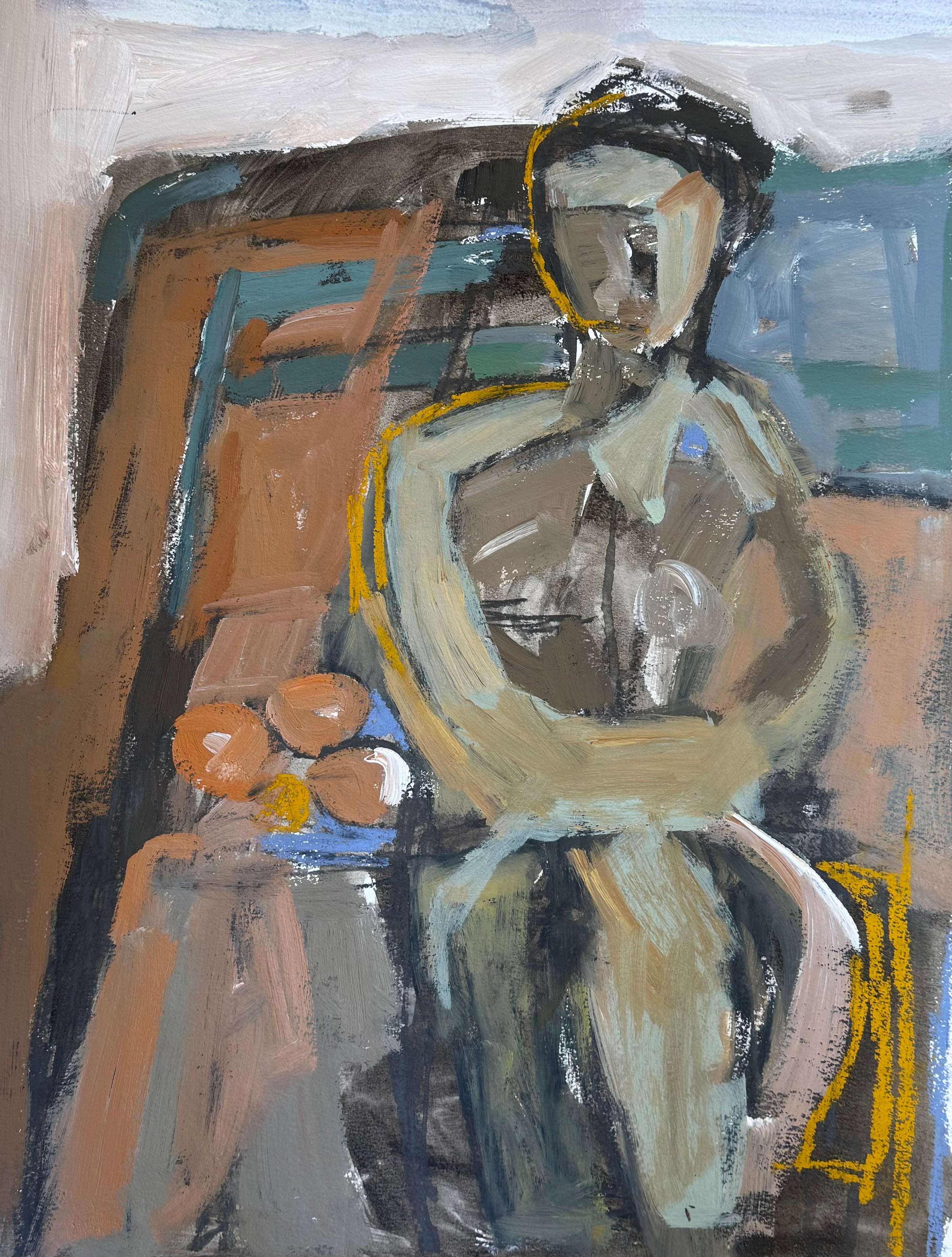 Anne Darby Parker - Seated Figure With Oranges (24 x 18) - RESERVED