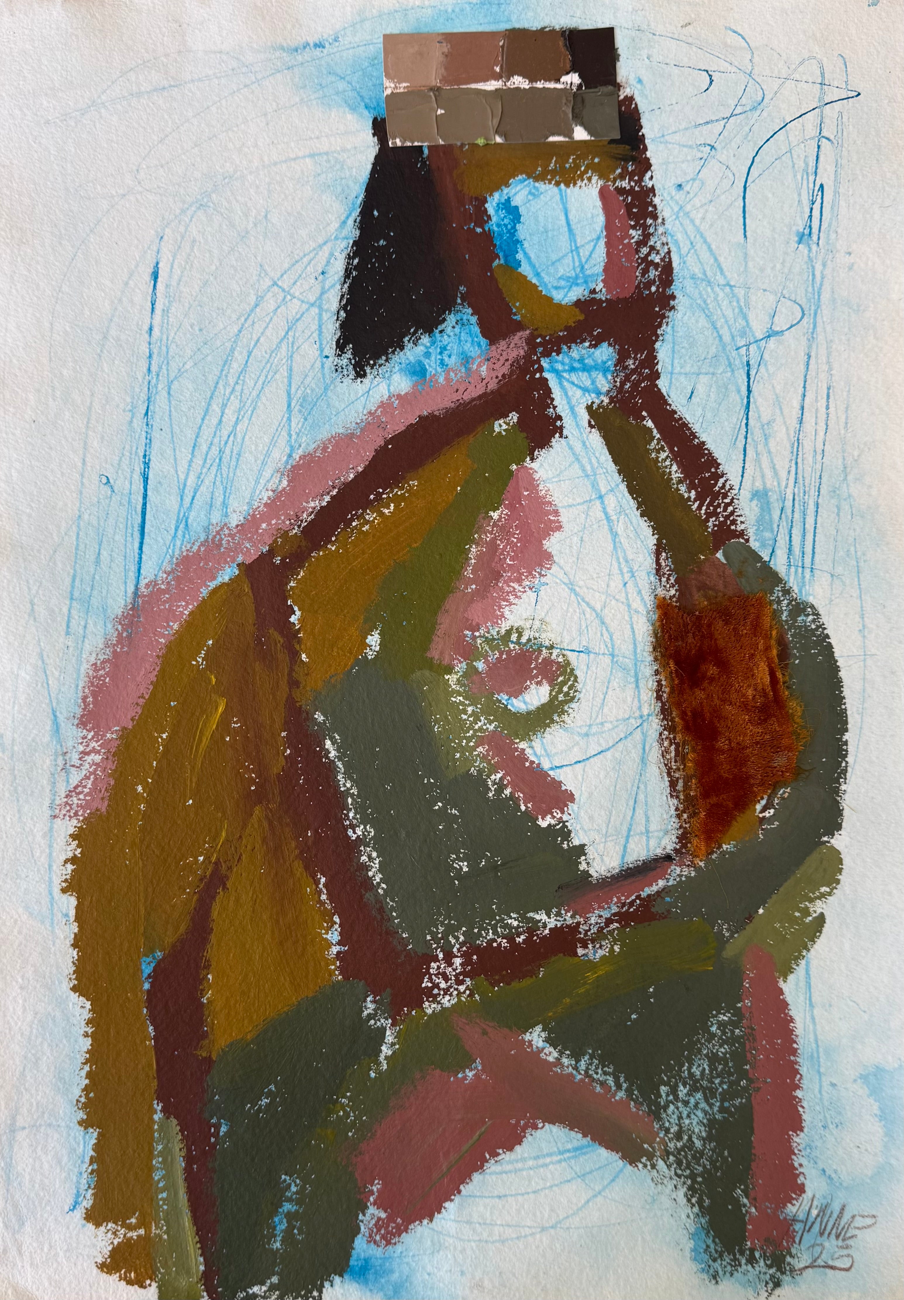 Anne Darby Parker - Millinery and Blue I (16.5 x 11.5)