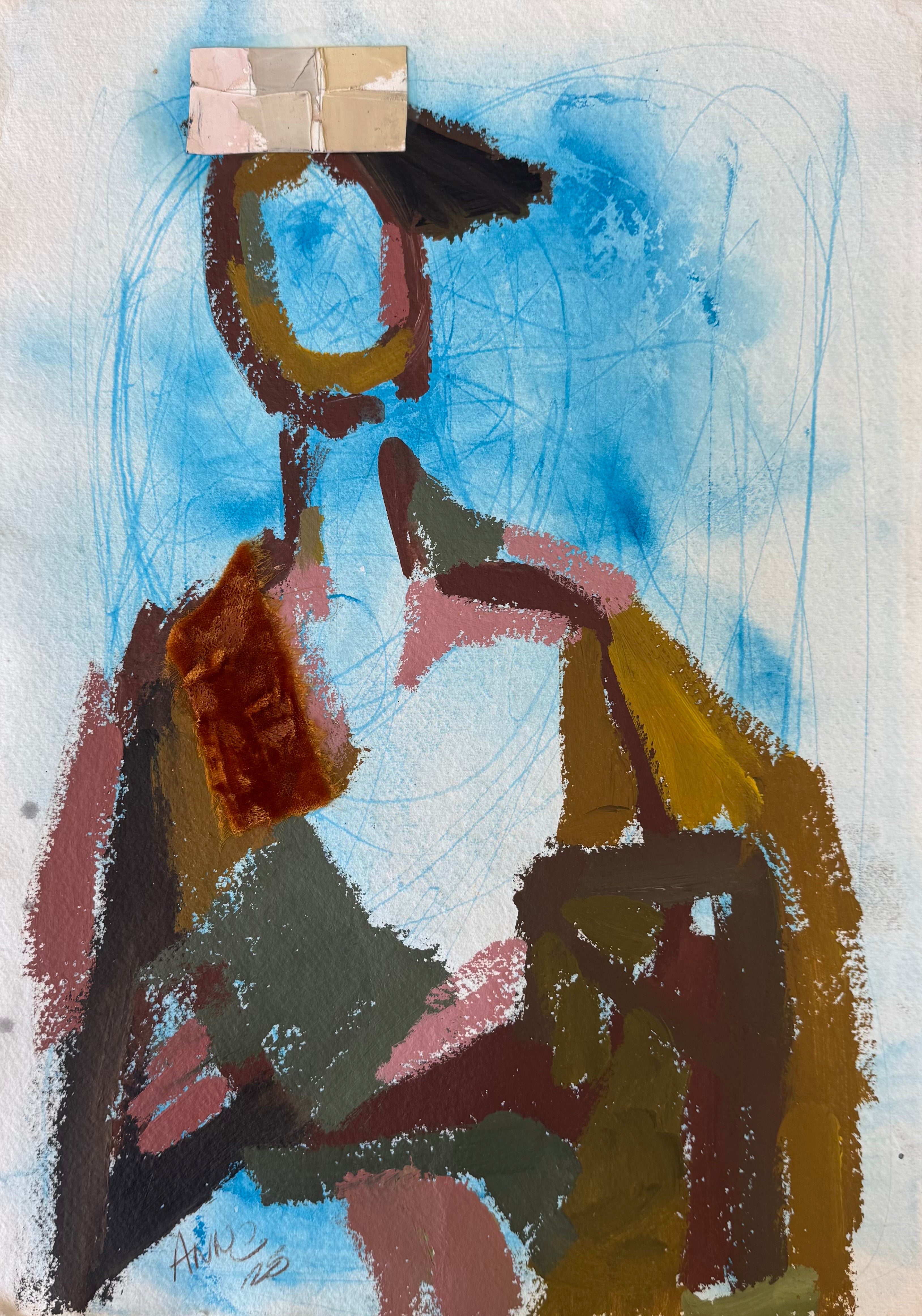 Anne Darby Parker - Millinery and Blue II (16.5 x 11.5)