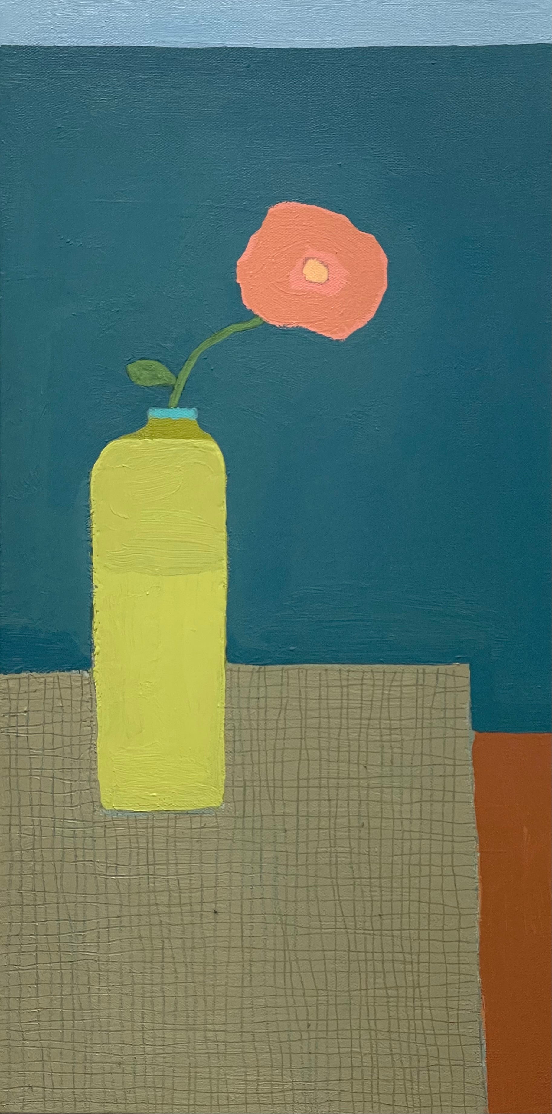Ellen Rolli - Interior with Vessel and Floral Stem (24 x 12)