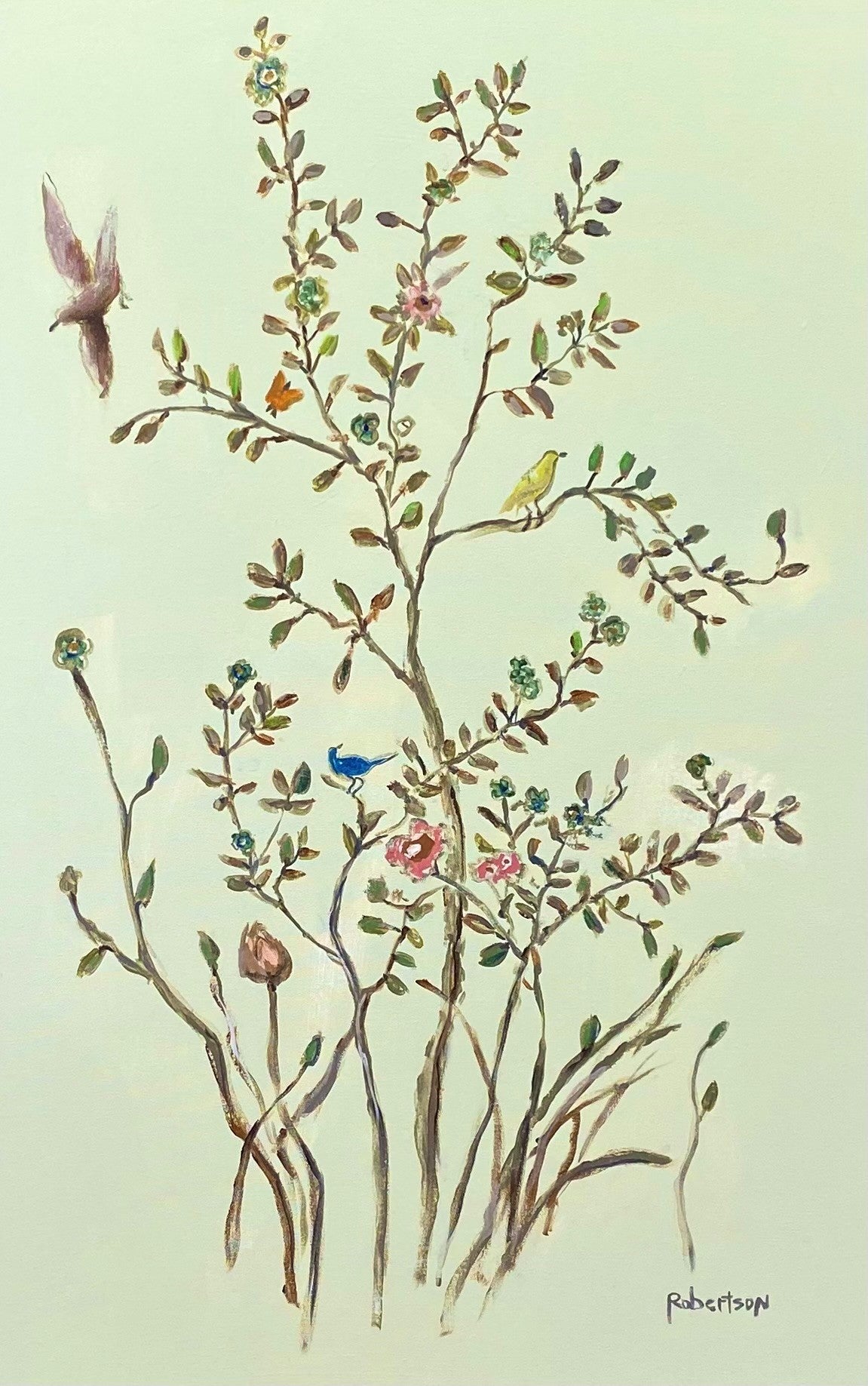 Sarah Robertson - Jardin Vert II (36 x 24)
