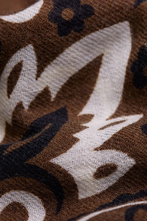 Hazelnut Bandana Cashmere Scarf