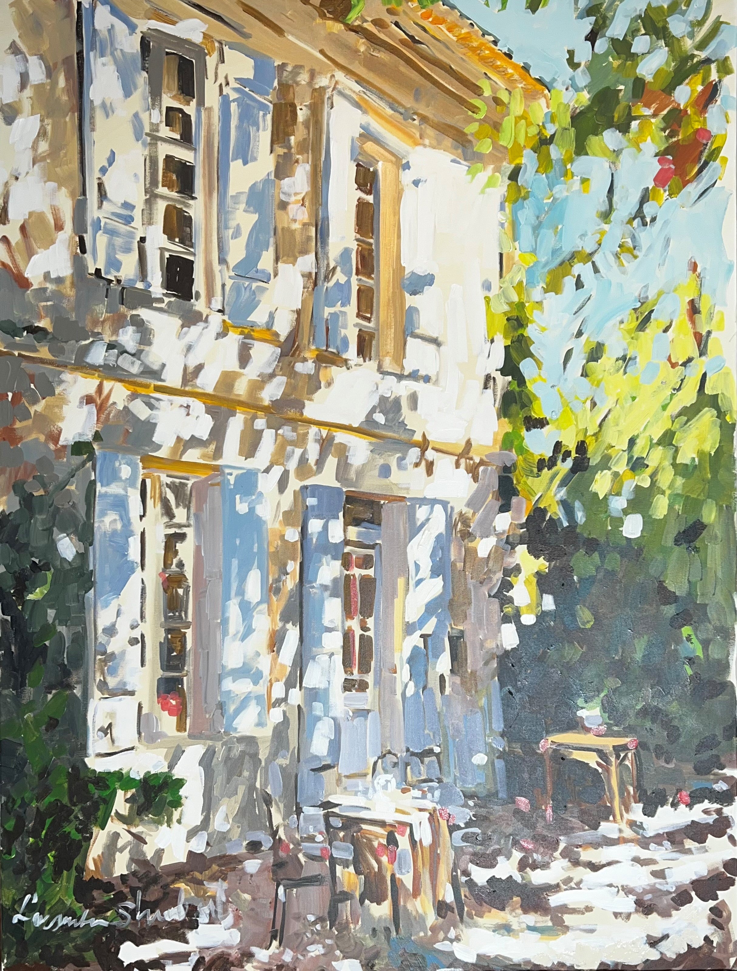 Laura Lacambra Shubert - French Facade (48 x 36 x 2)