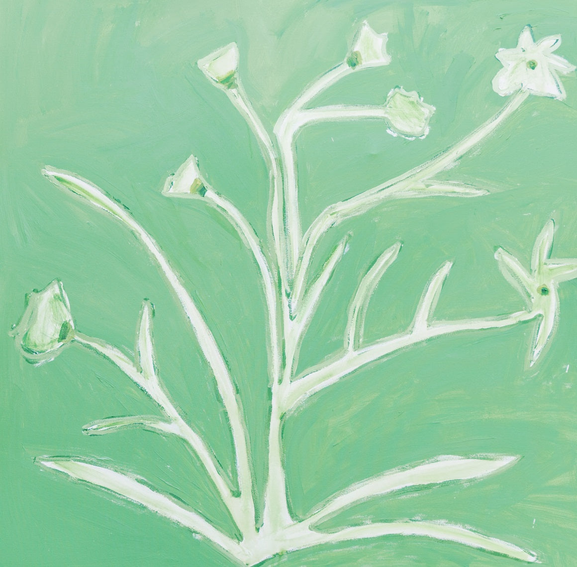 Erin Tice - La Botanique Vert (48 x 48)