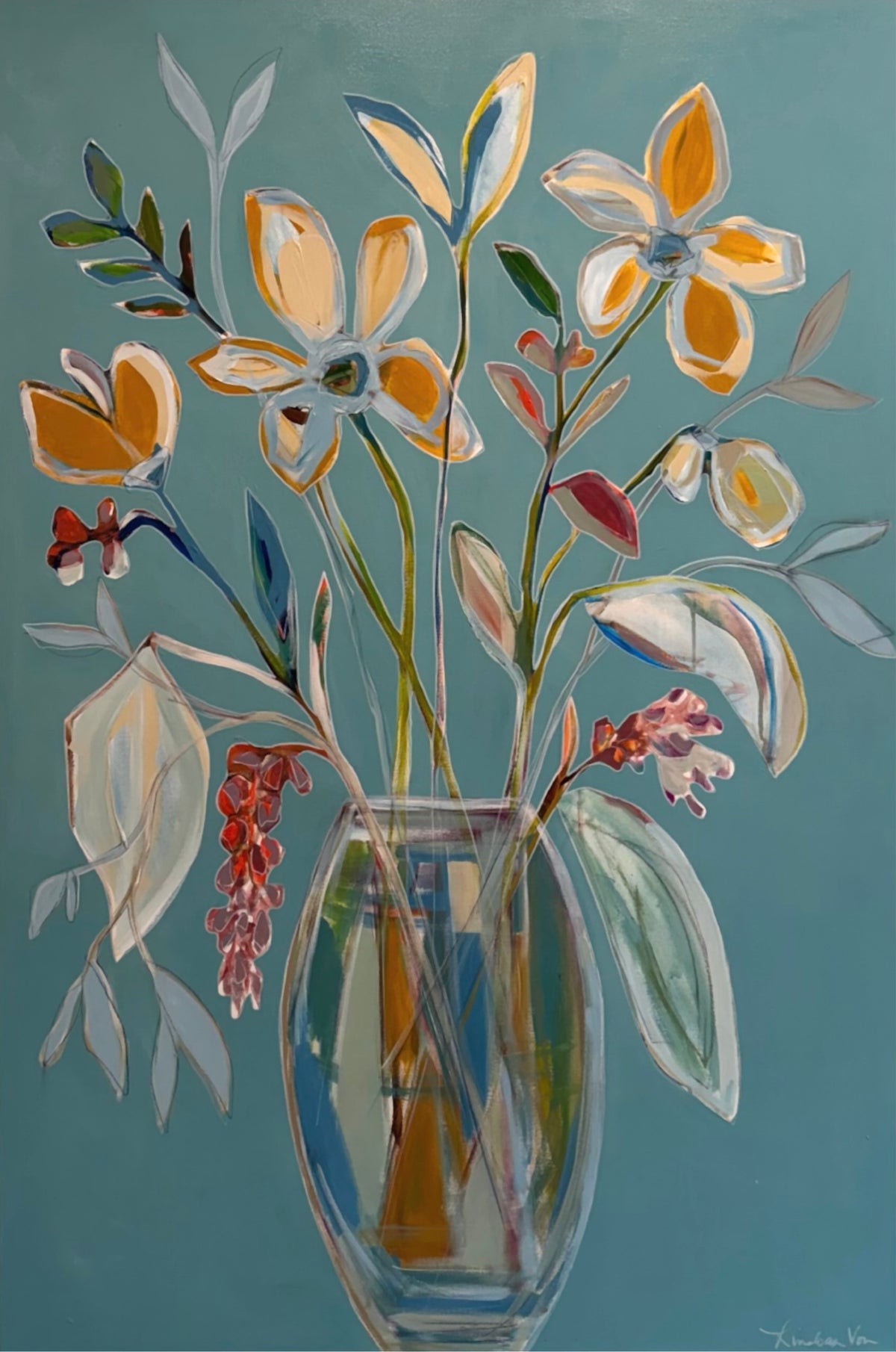 Lindsay Von - Backyard Blooms (60 x 40)