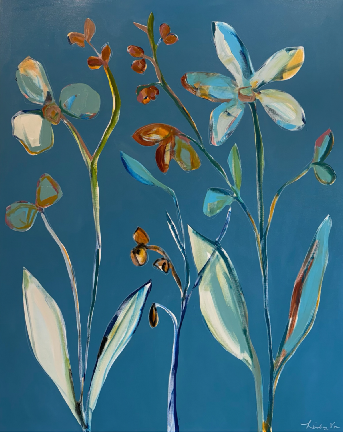 Lindsay Von - Wild Plum Blooms (60 x 48)