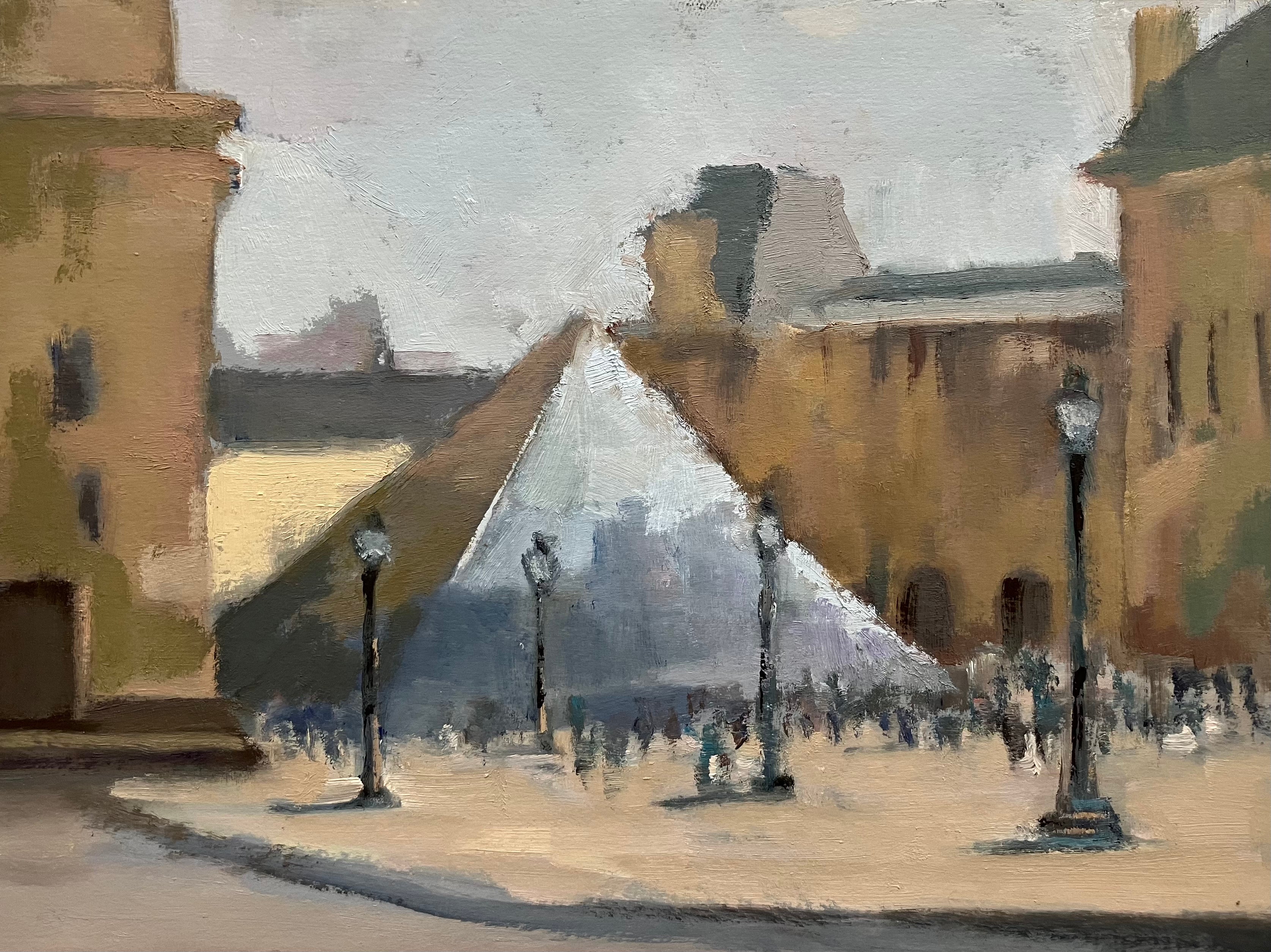 Lesley Powell - Louvre Pyramid (9 x 12)