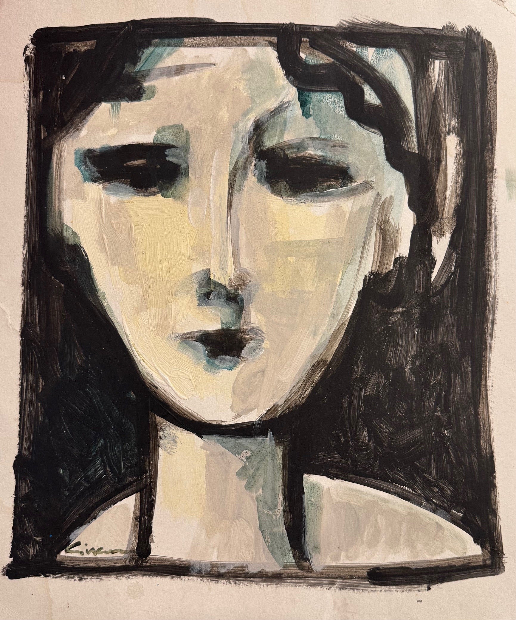 Heritage - Madame en Blanc et Noir (13.5 x 12)