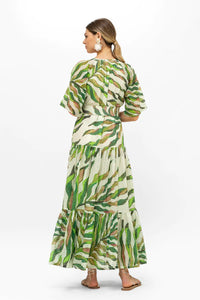 Green Belted Maxi Dress