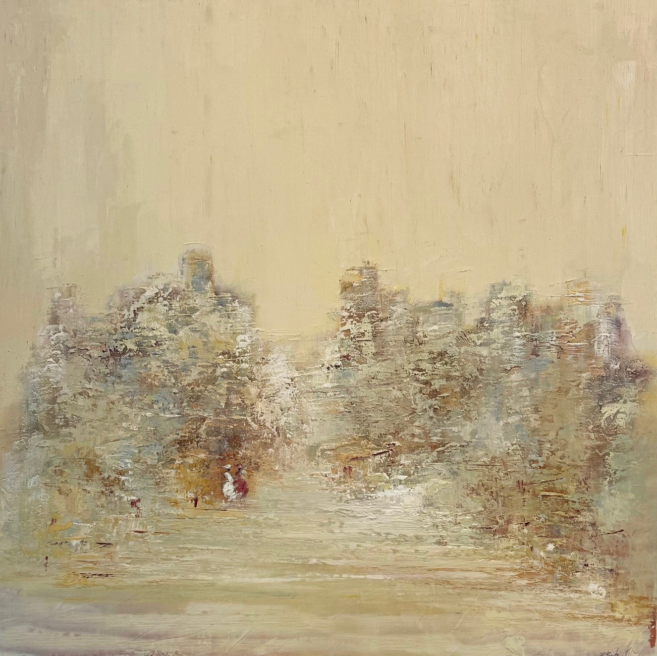 Pascal Bouterin - Sur le Chemin  (39.5 x 39.5)