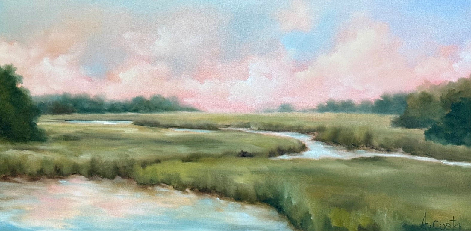 Andrea Costa - Marsh Morning (24 x 48)