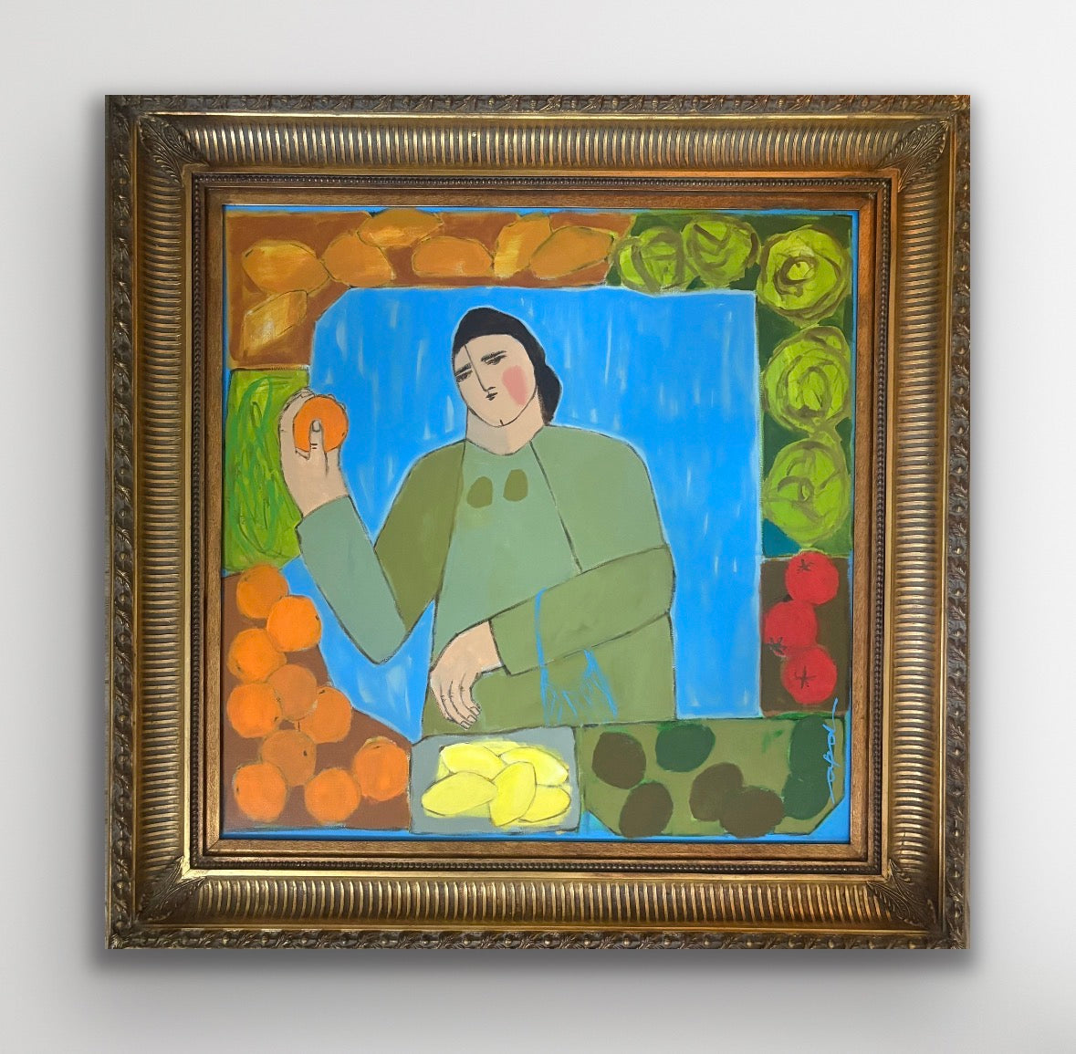Alison Duncan - Mary Margaret and the Farmer's Market (36 x 36)