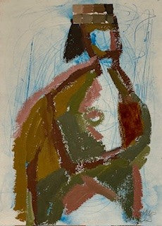 Anne Darby Parker - Millinery and Blue I (16.5 x 11.5)