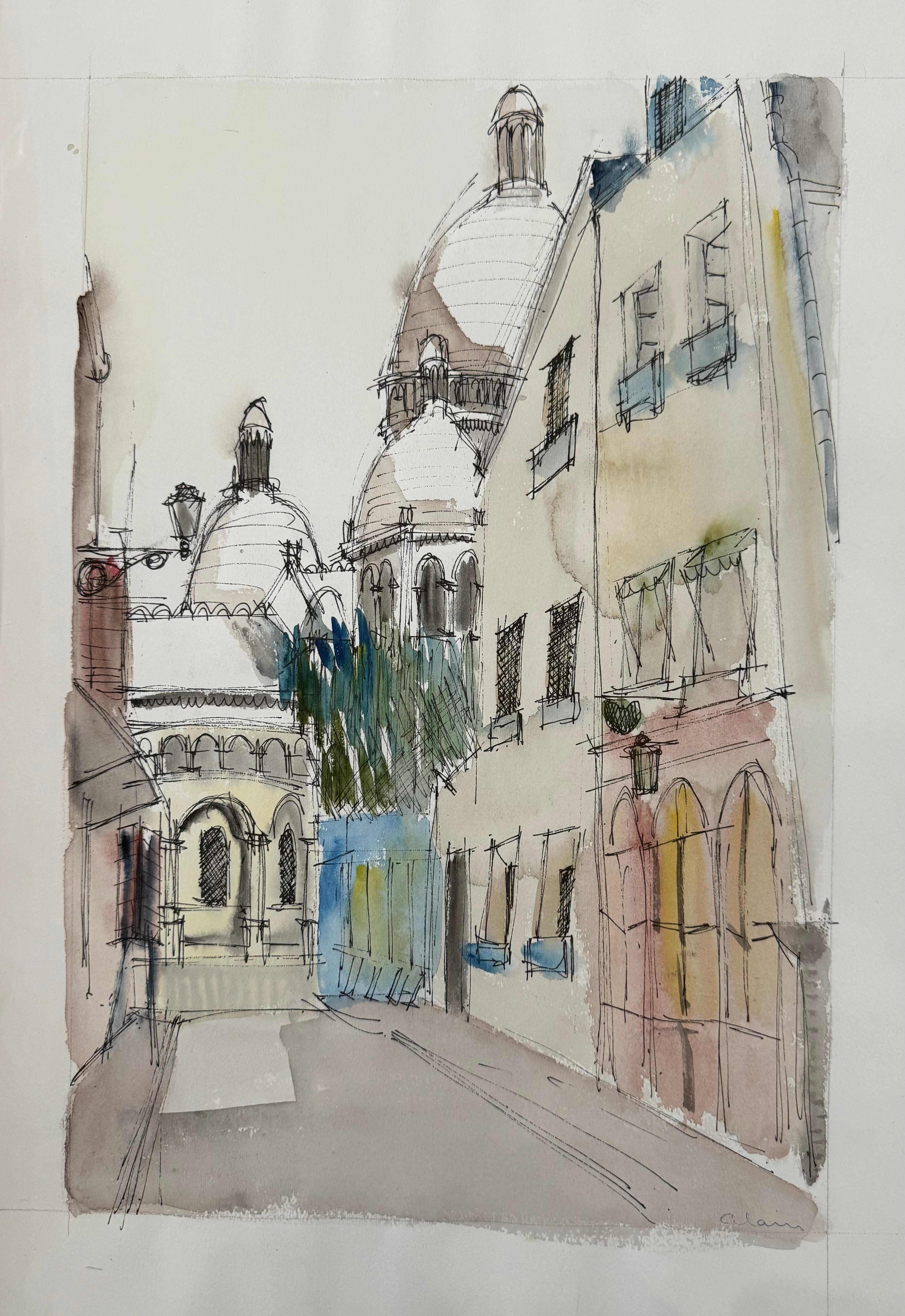 Heritage - Montmartre, pres de Sacre Coeur by Alain (19.5 x 12.5)