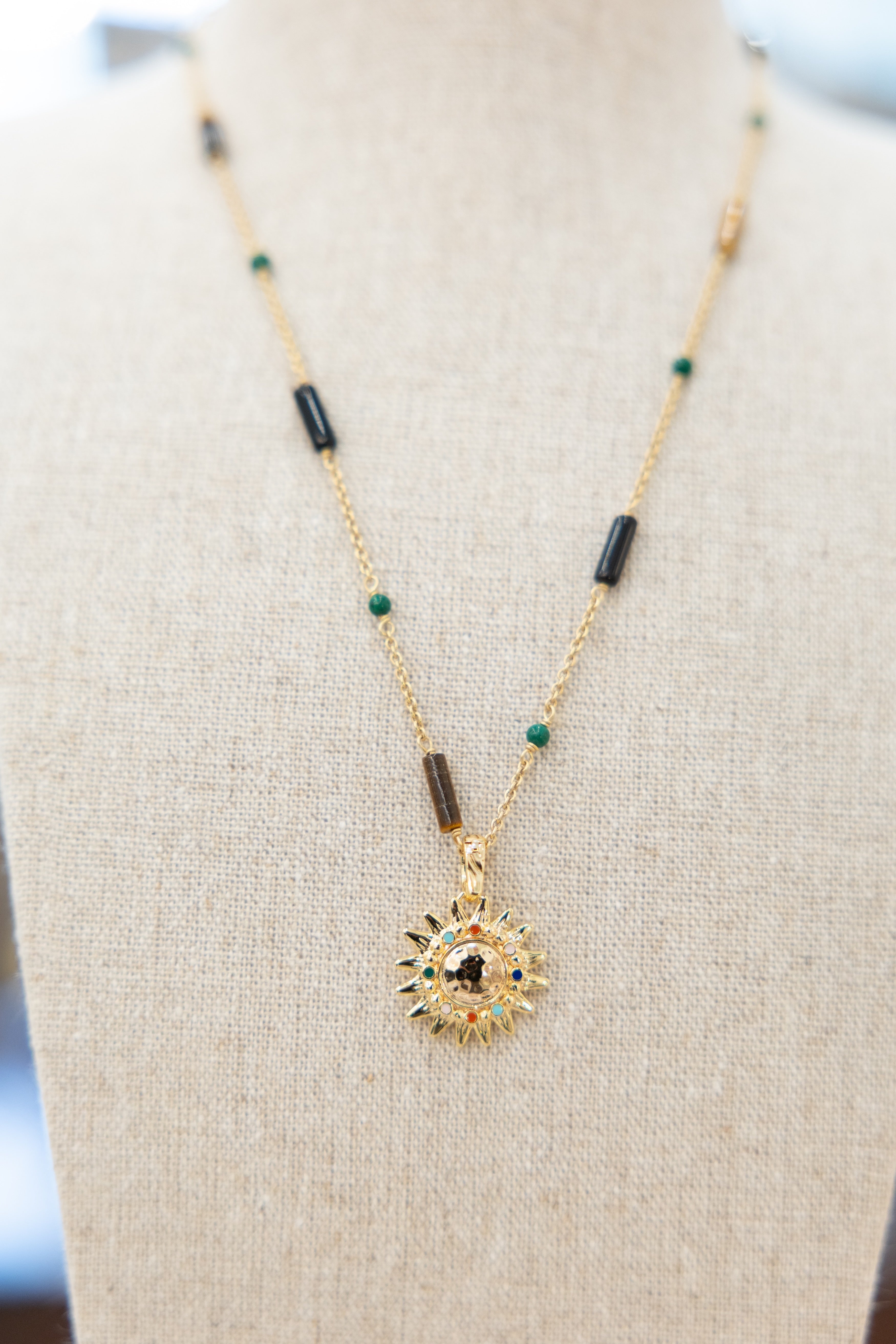 Chain Necklace with Soleil Charm