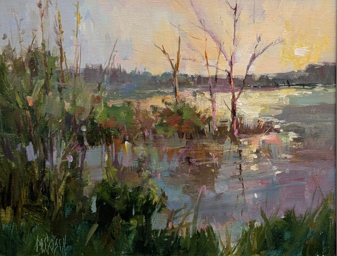 Millie Gosch - Morning at Lawson Park (14 x 18)