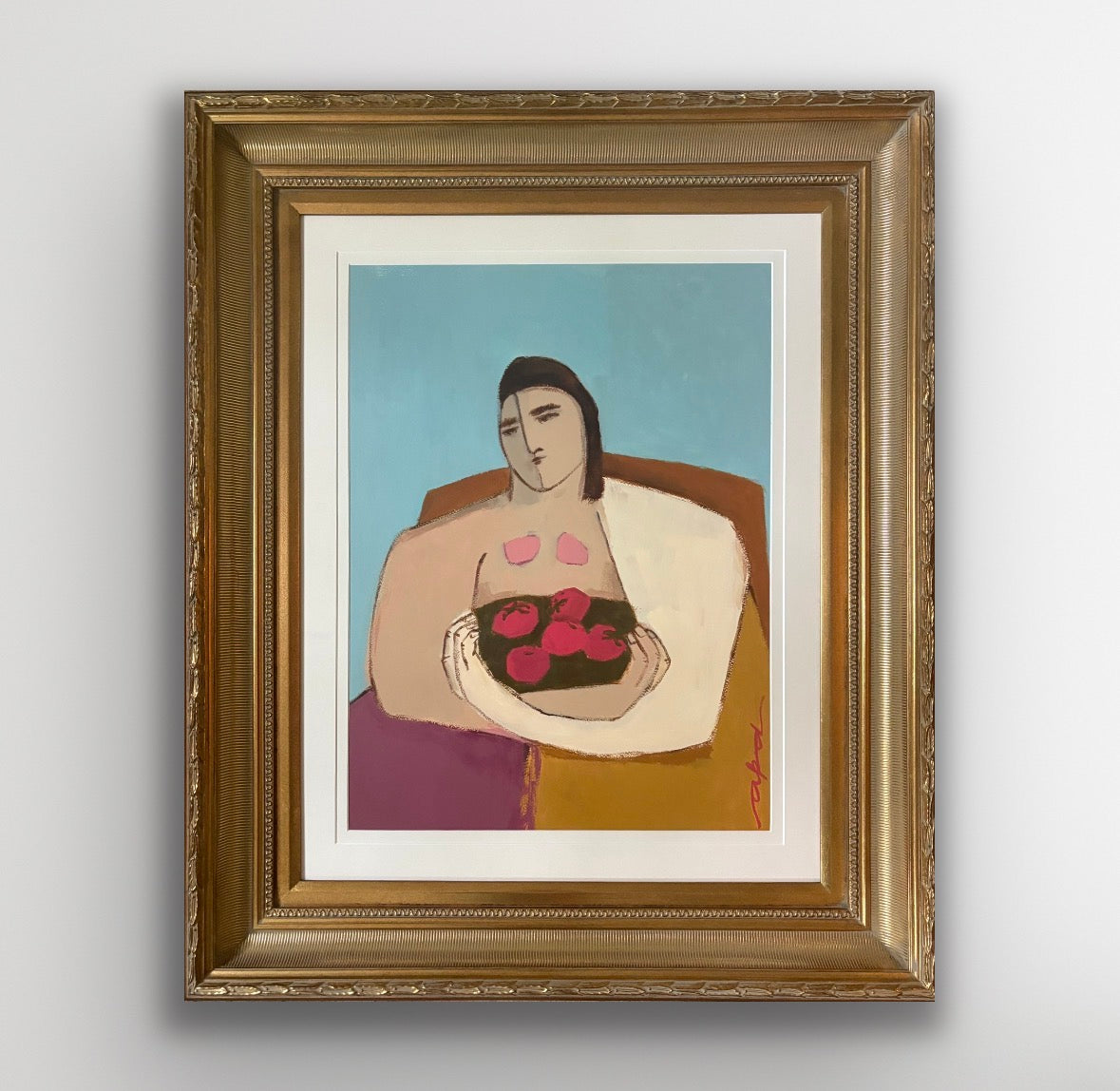 Alison Duncan - Naomi and Garden Tomatoes (24 x 18.5)