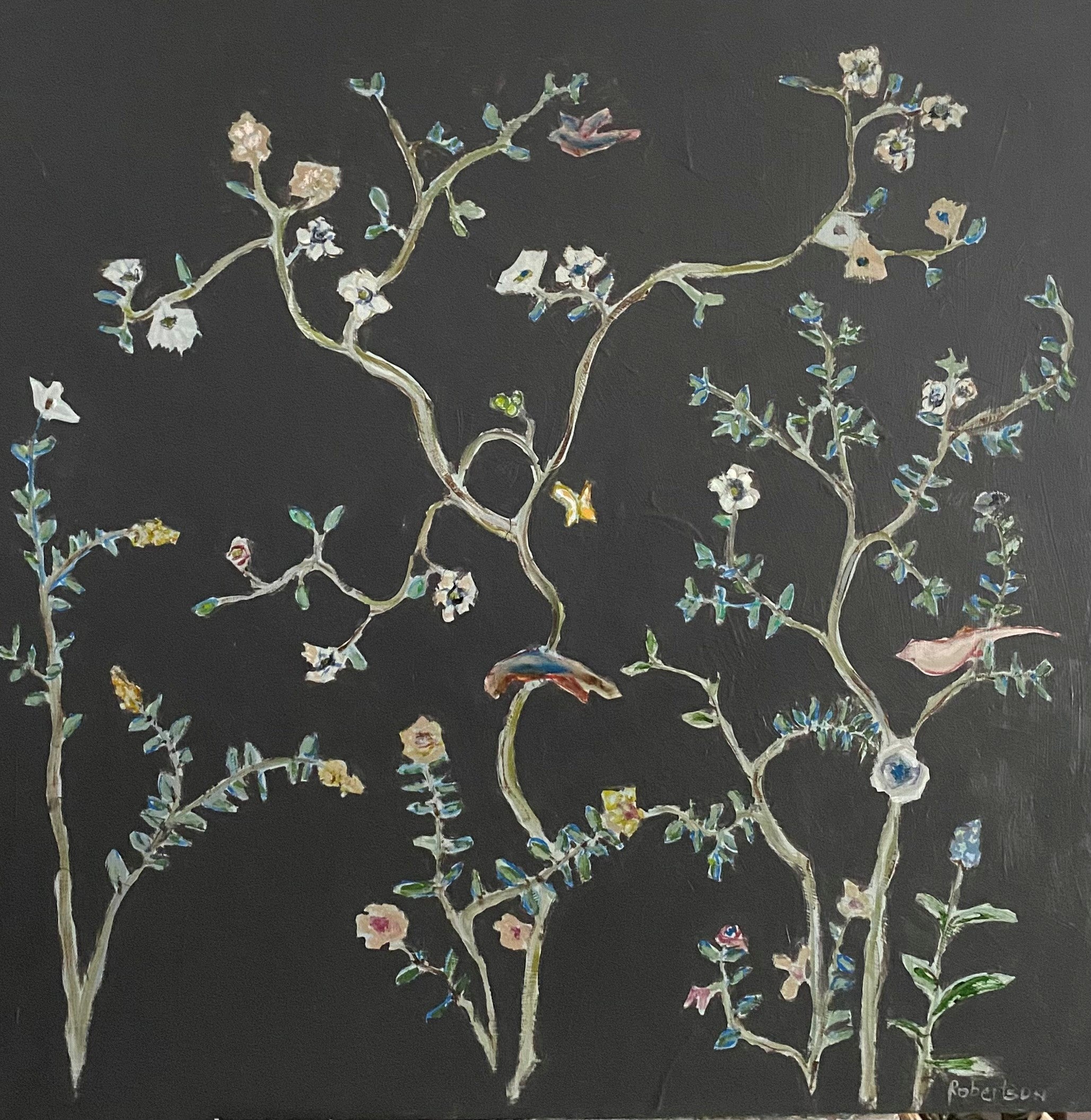 Sarah Robertson - Night Garden (36 x 36) - RESERVED
