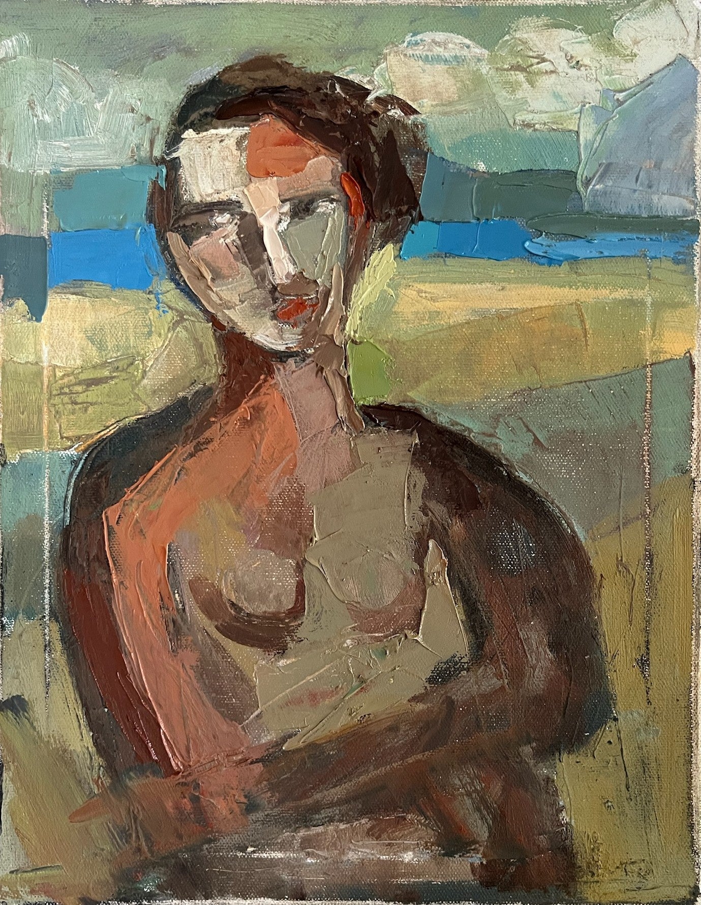 Anne Darby Parker - Observer - Inspired by Cezanne (14 x 11)