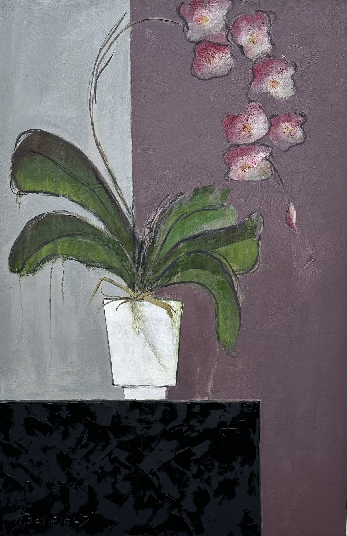 Sharon Hockfield - Obsessed with Orchids I (36 x 24)