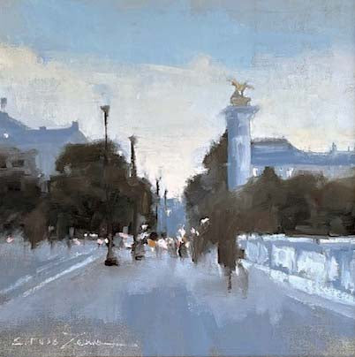 Sherrie Russ Levine - Paris Twilight (12 x 12) - RESERVED