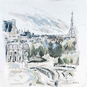 Sarah Robertson - Paris View (40 x 40)