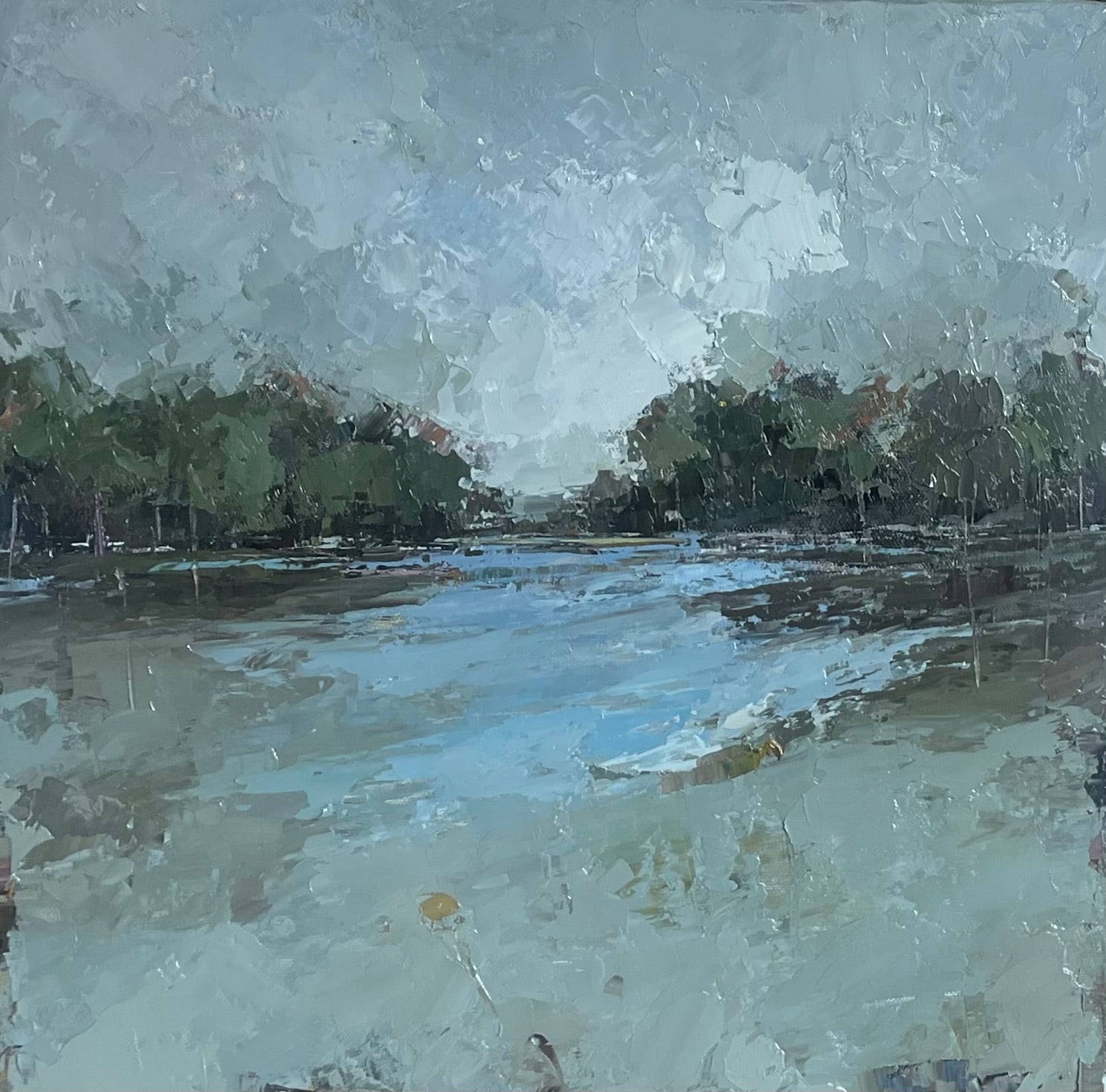 Geri Eubanks - Path Along the Water (14 x14)
