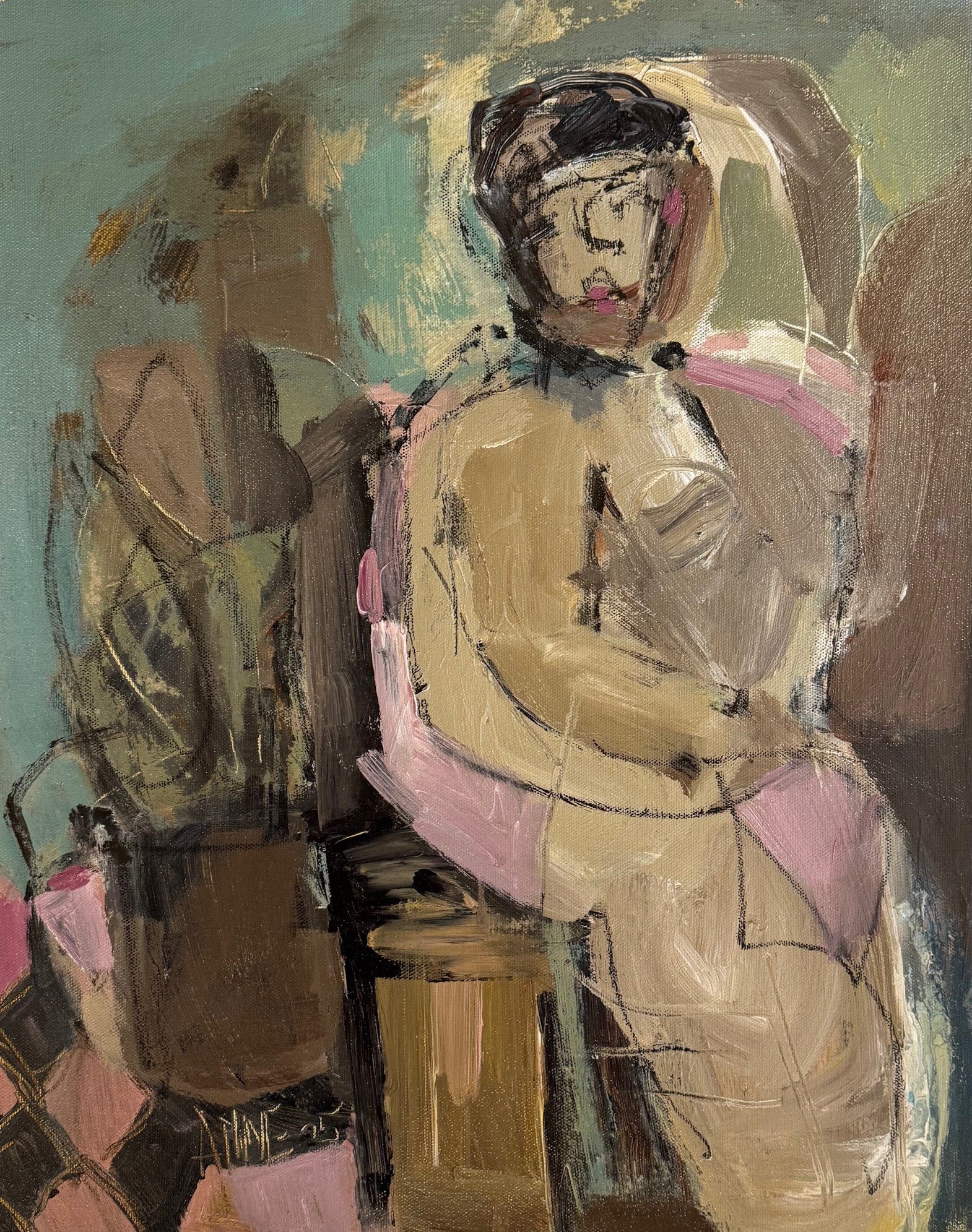 Anne Darby Parker - Peeking Pink (20 x 16)