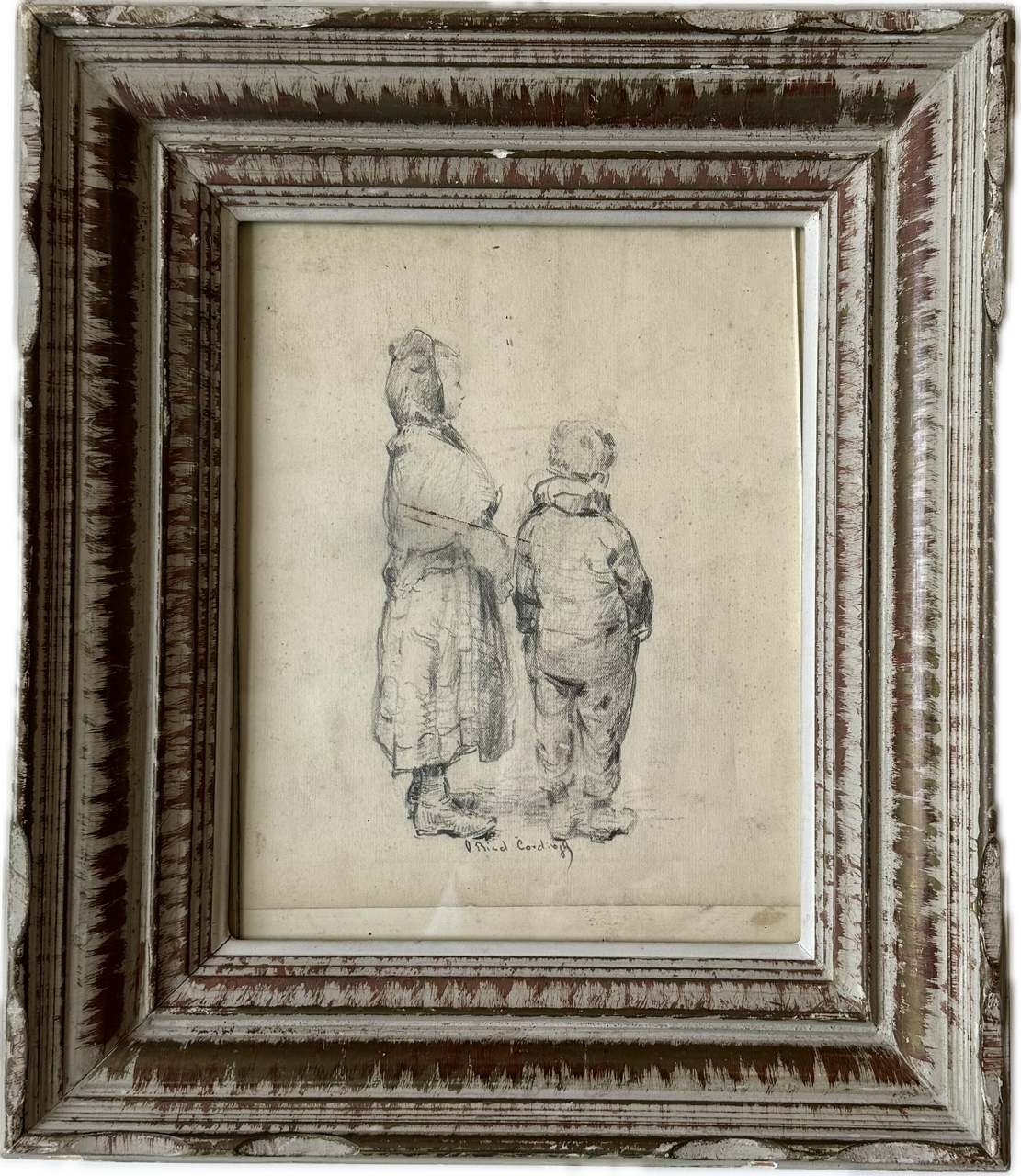 Heritage - Two Children by Georges Ricard Cordingley (1843 - 1935) (10 x 8)