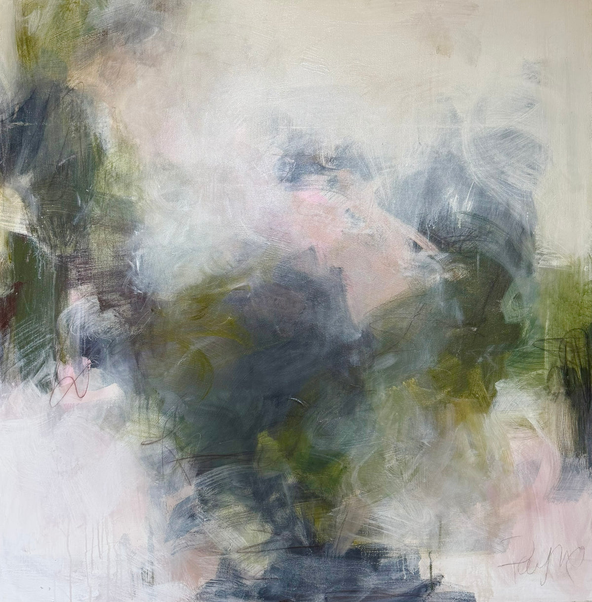 Melissa Payne Baker - Peony (48 x 48)