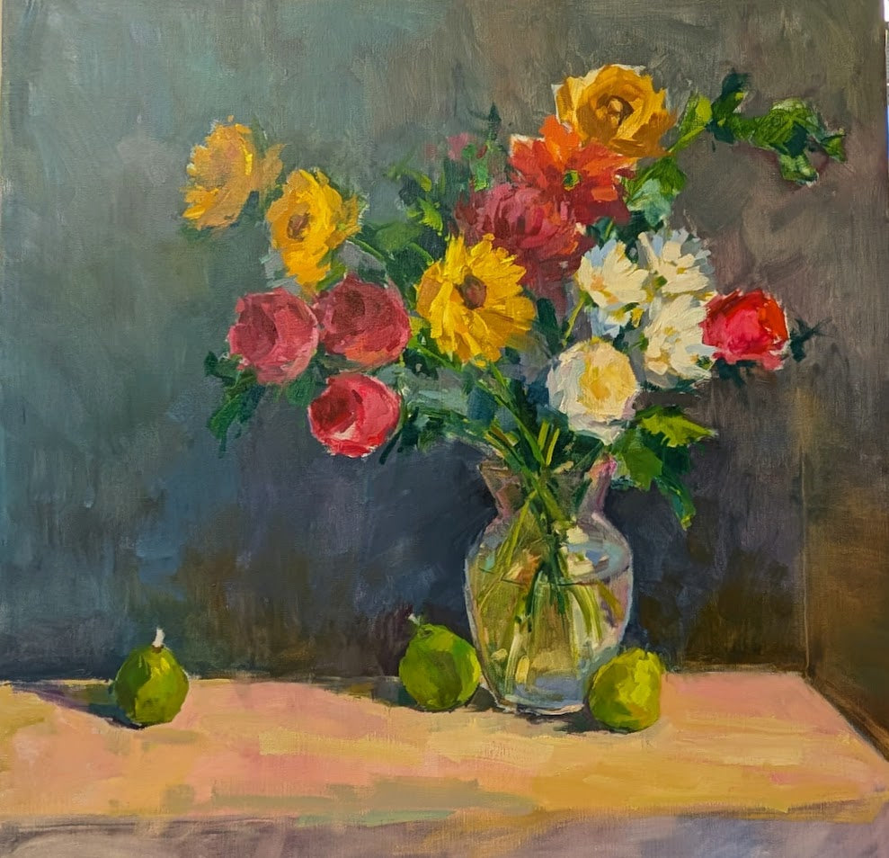 Millie Gosch - Petals and Pears (40 x 40)