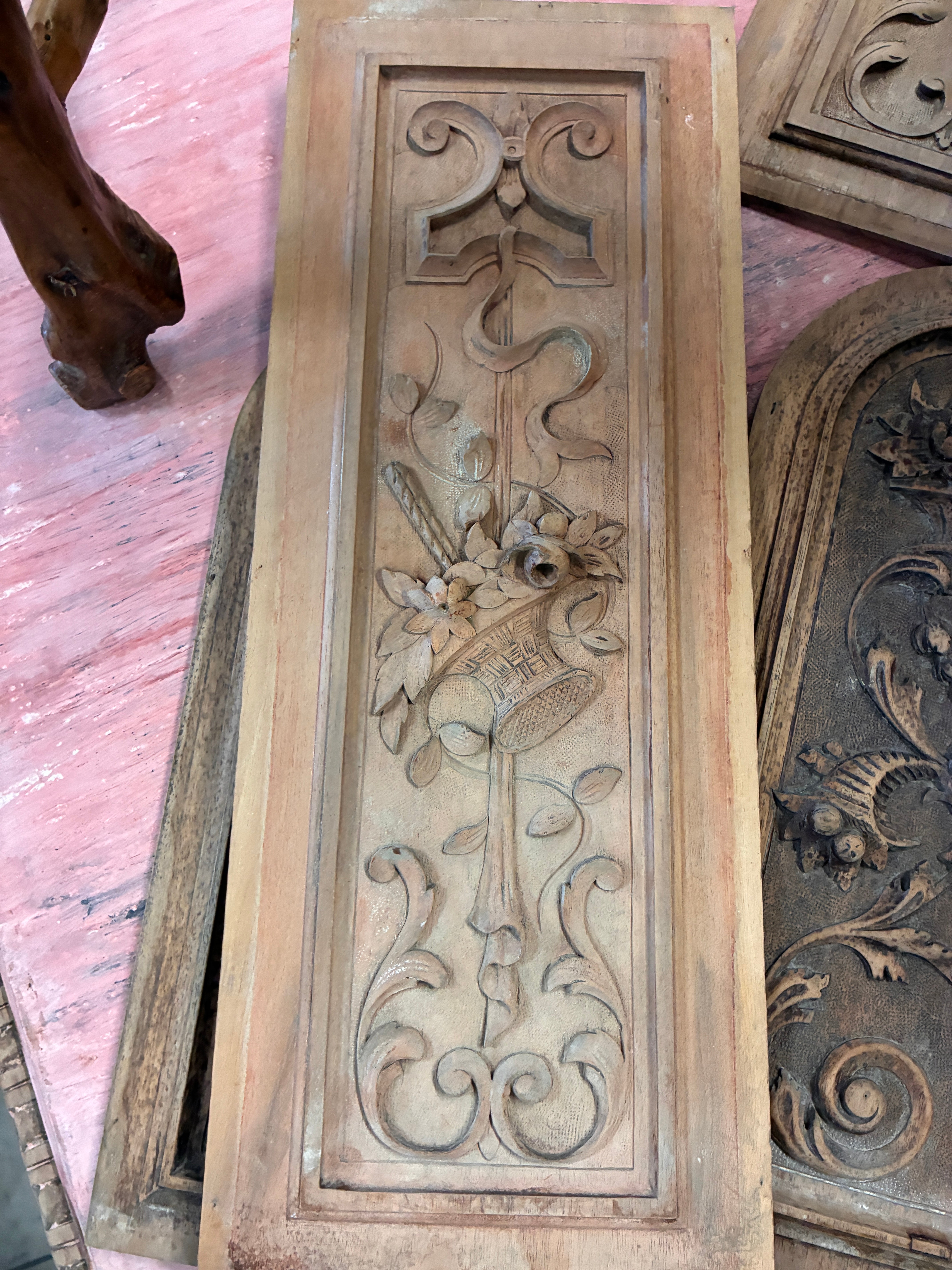 Wood Carved Panel